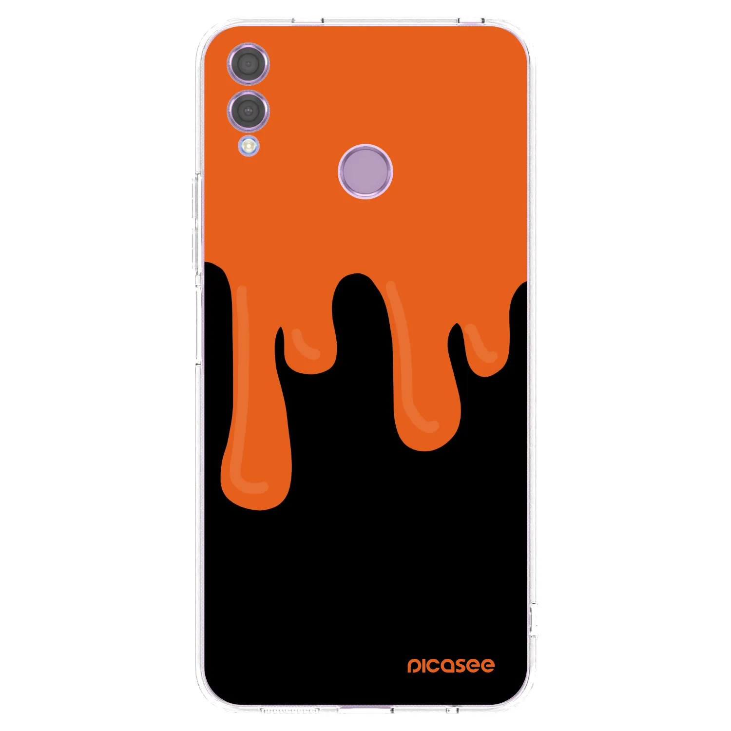 Picasee Honor 8X Hülle - Transparentes Silikon - Orange spooky