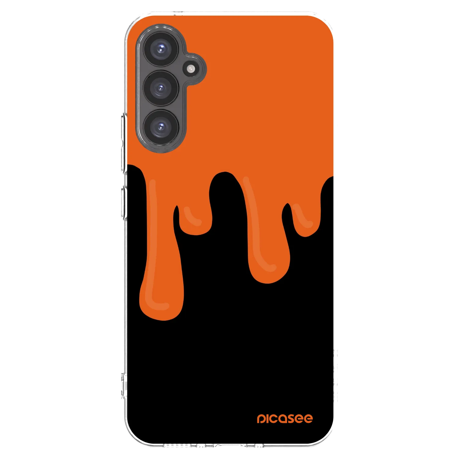 Picasee Samsung Galaxy A34 5G A346B Hülle - Transparentes Silikon - Orange spooky