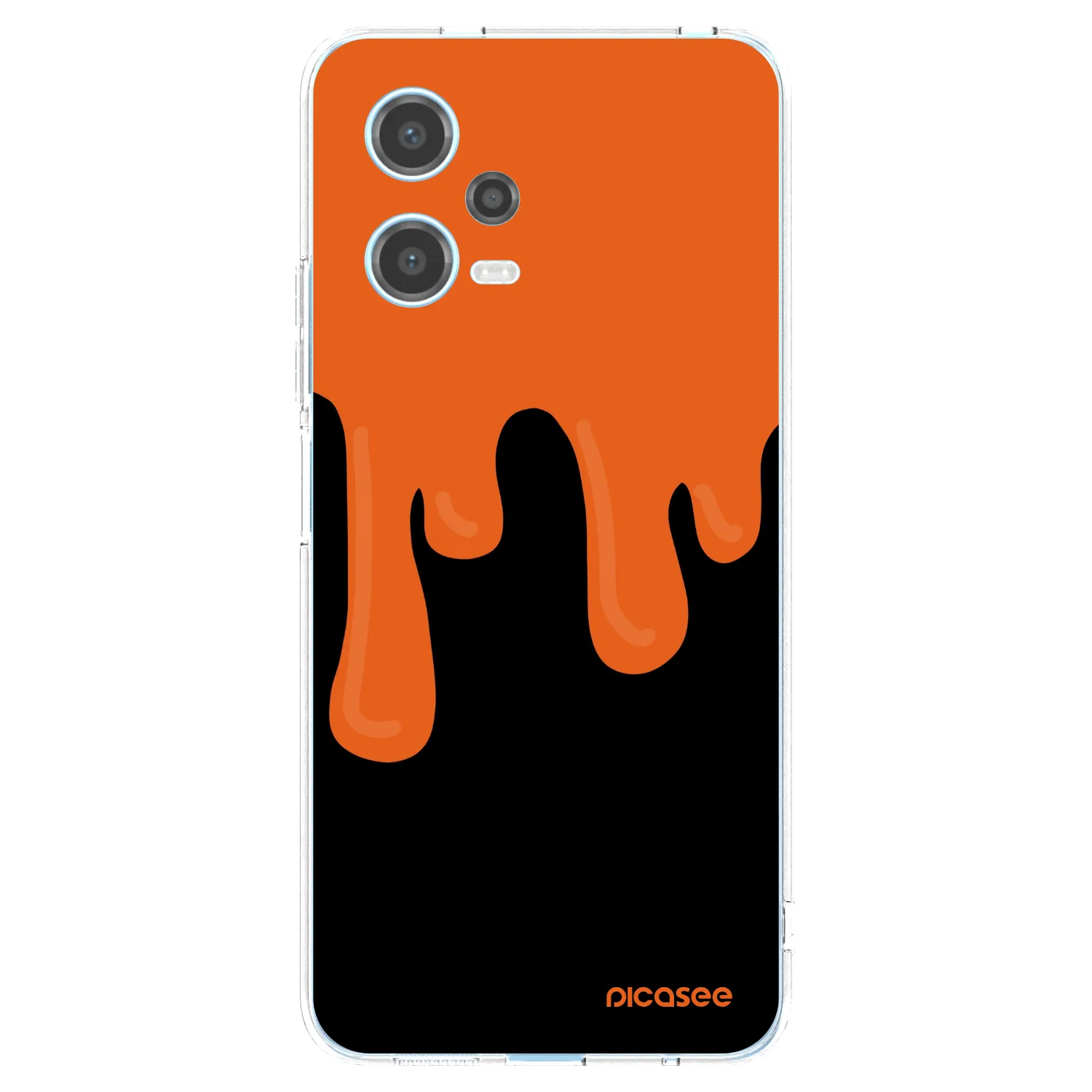Picasee Xiaomi Redmi Note 12 5G Hülle - Transparentes Silikon - Orange spooky