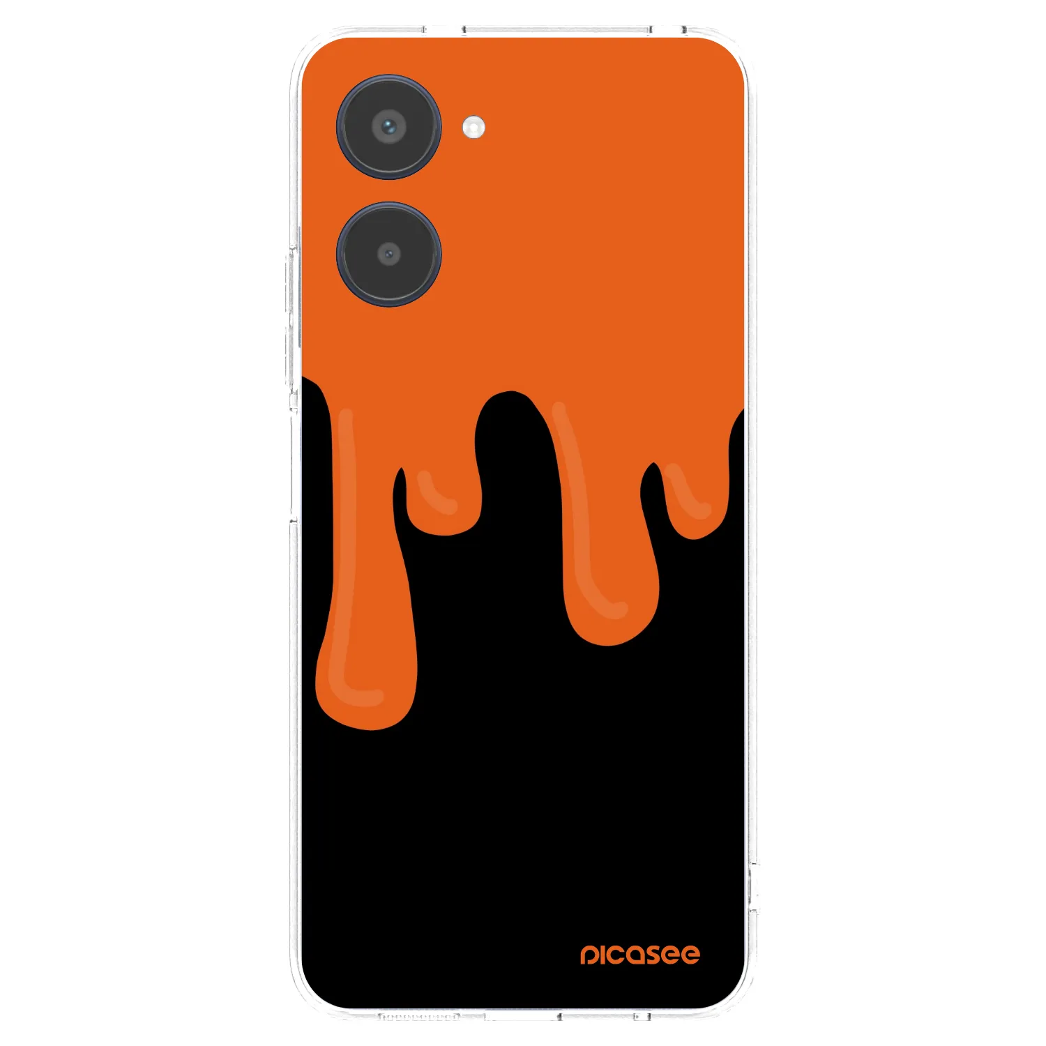 Picasee Realme 10 4G Hülle - Transparentes Silikon - Orange spooky