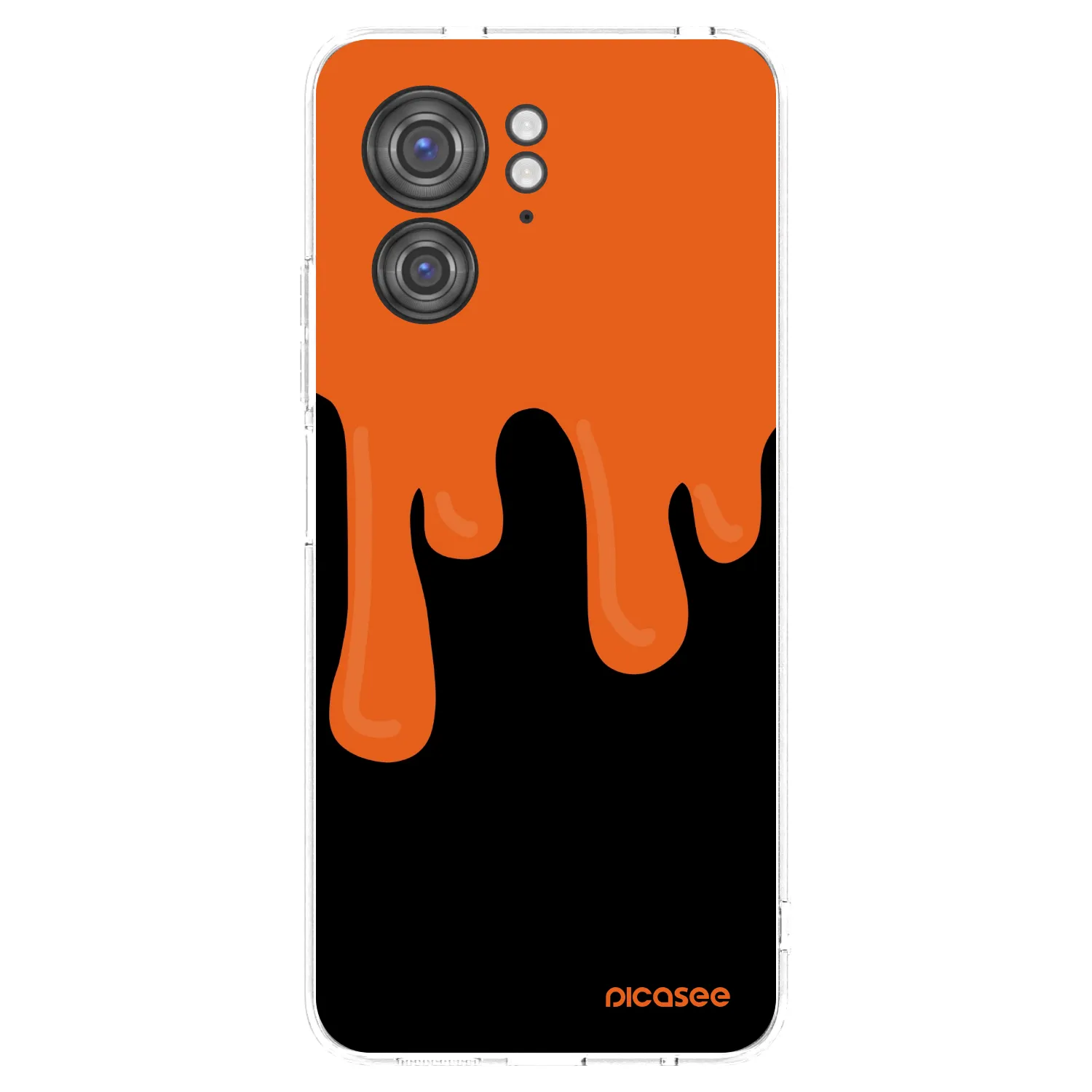 Picasee Motorola Edge 40 Hülle - Transparentes Silikon - Orange spooky