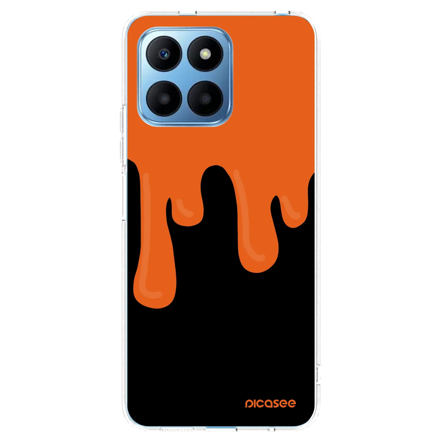 Picasee Honor 70 Lite Hülle - Transparentes Silikon - Orange spooky
