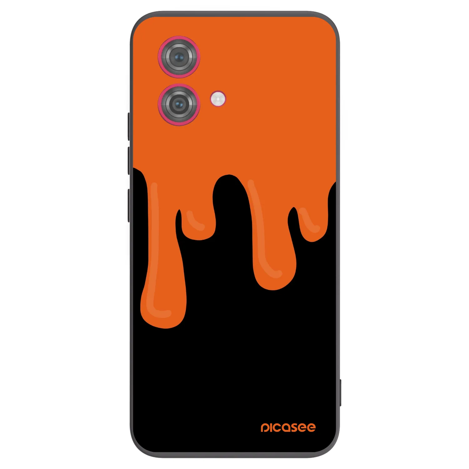 Picasee Motorola Moto G84 5G Hülle - Schwarzes Silikon - Orange spooky