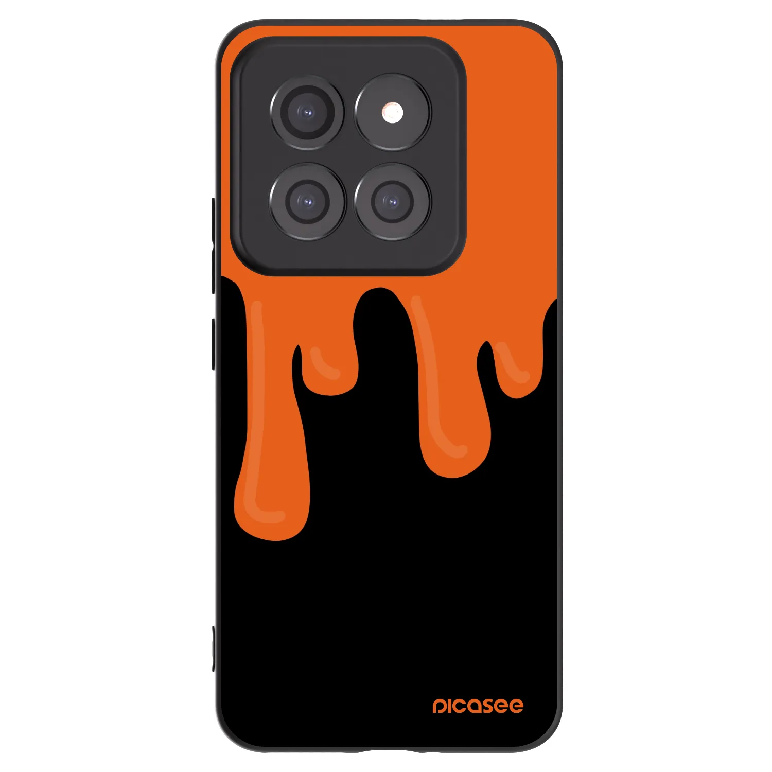 Picasee Xiaomi 14 Pro Hülle - Schwarzes Silikon - Orange spooky