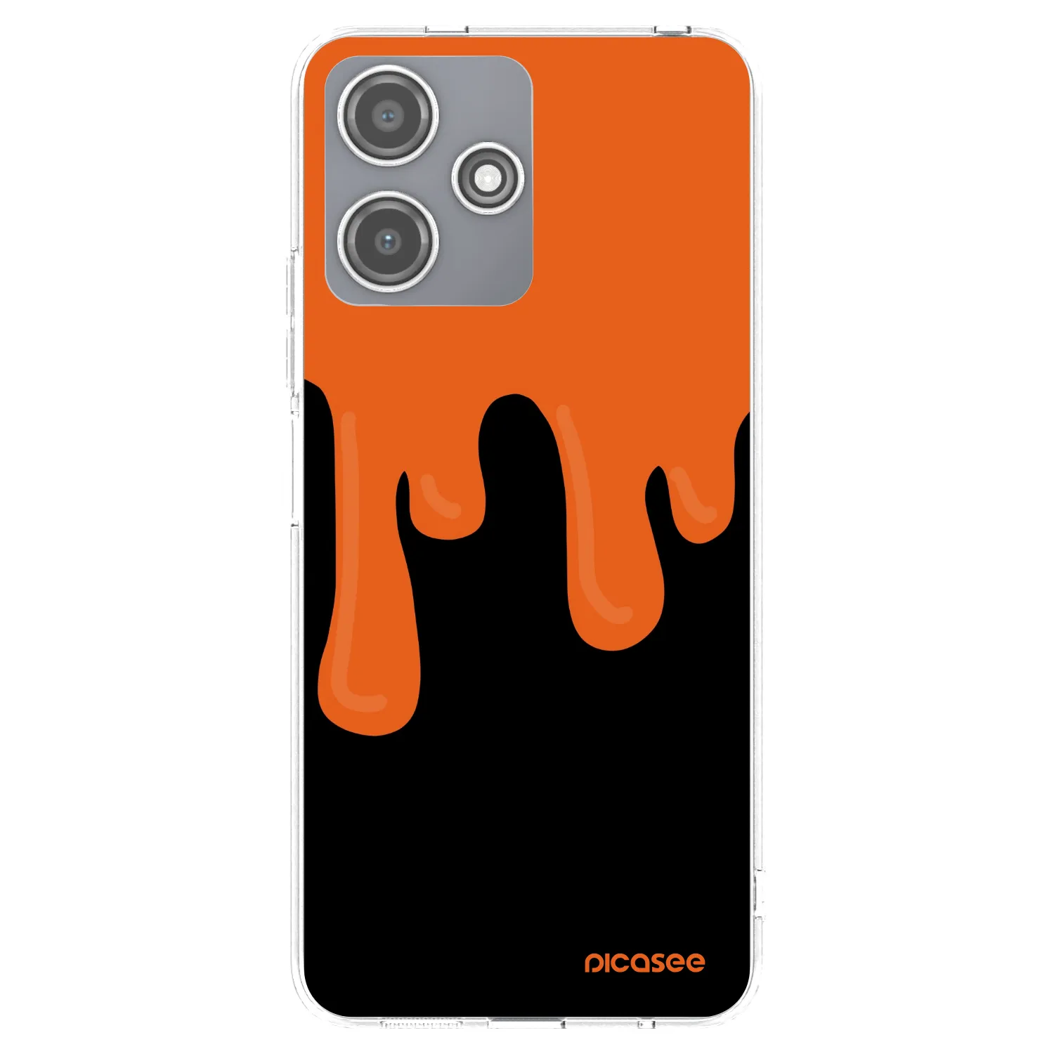 Picasee Xiaomi Redmi 12 5G Hülle - Transparentes Silikon - Orange spooky