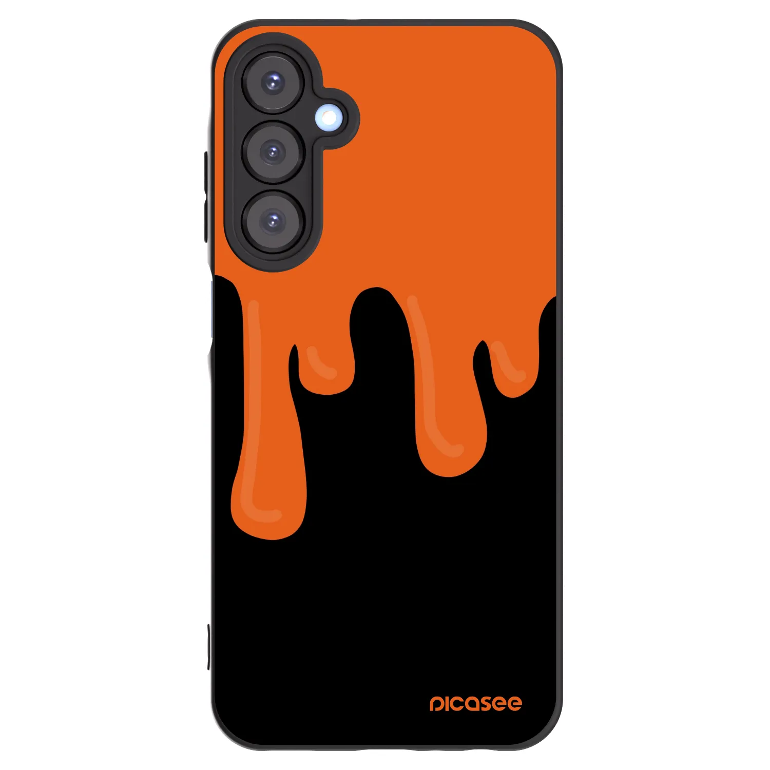 Picasee Samsung Galaxy A25 A256B 5G Hülle - Schwarzes Silikon - Orange spooky