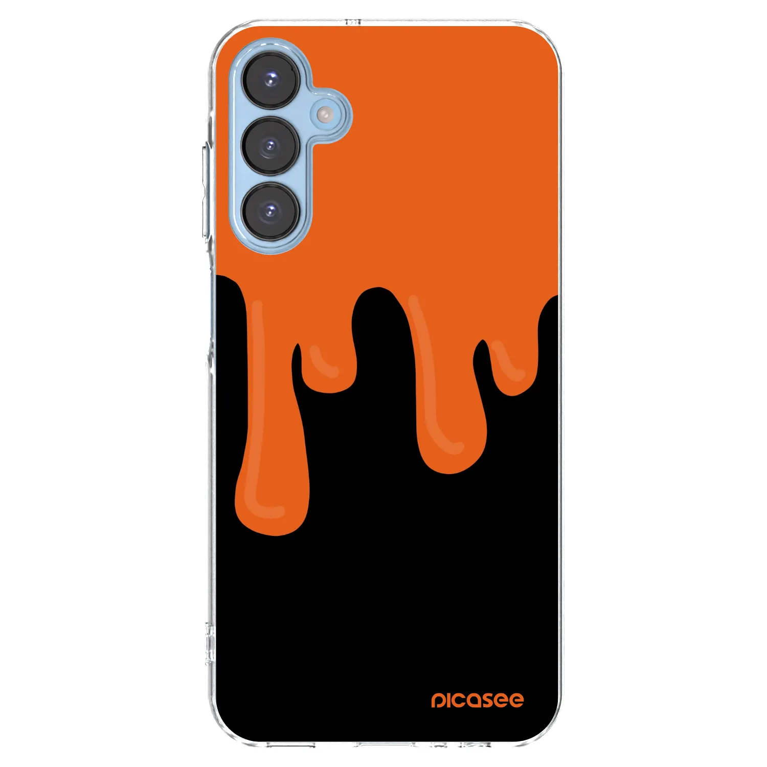 Picasee Samsung Galaxy A15 A156B 5G Hülle - Transparentes Silikon - Orange spooky