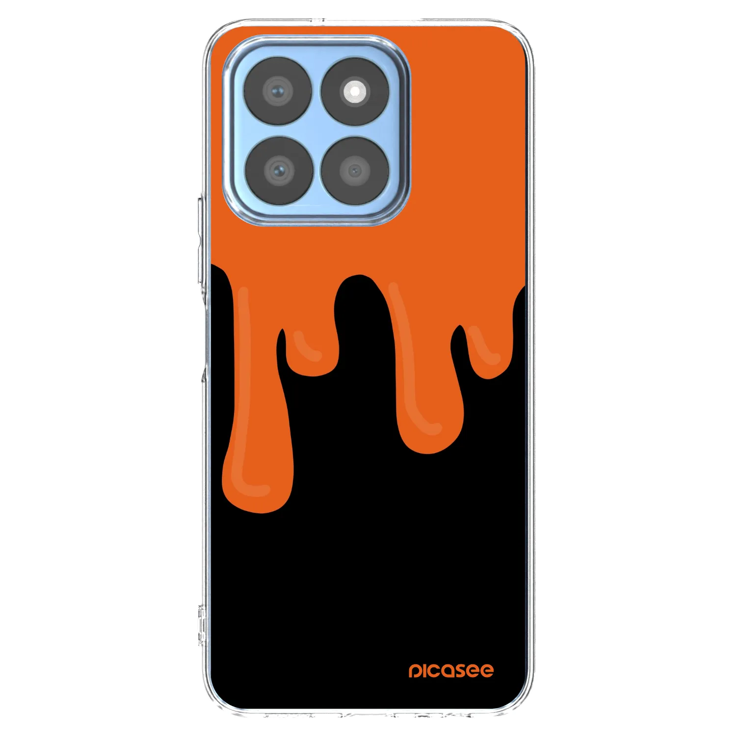Picasee Honor X8b Hülle - Transparentes Silikon - Orange spooky