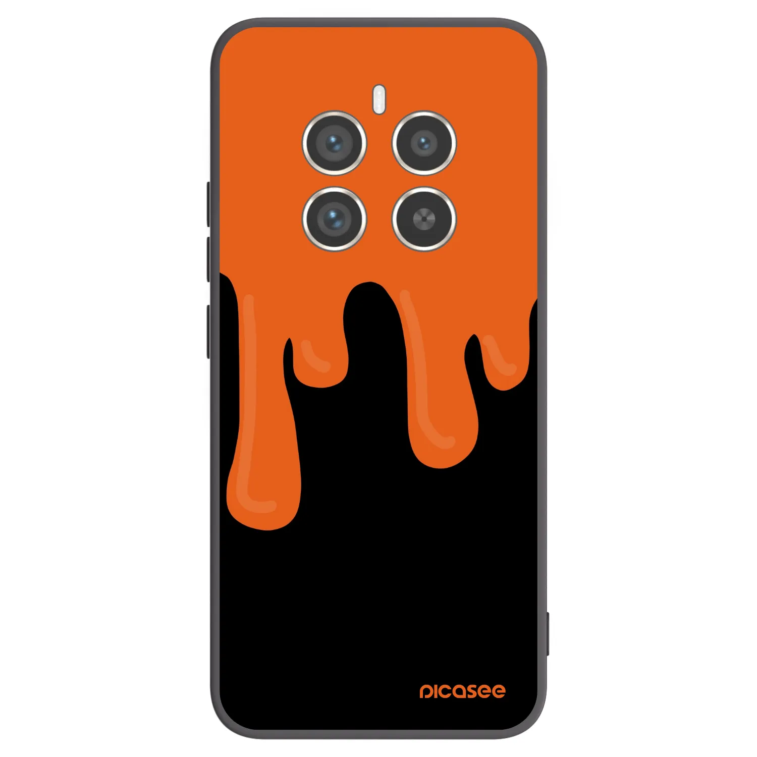 Picasee Realme 12 Pro 5G Hülle - Schwarzes Silikon - Orange spooky