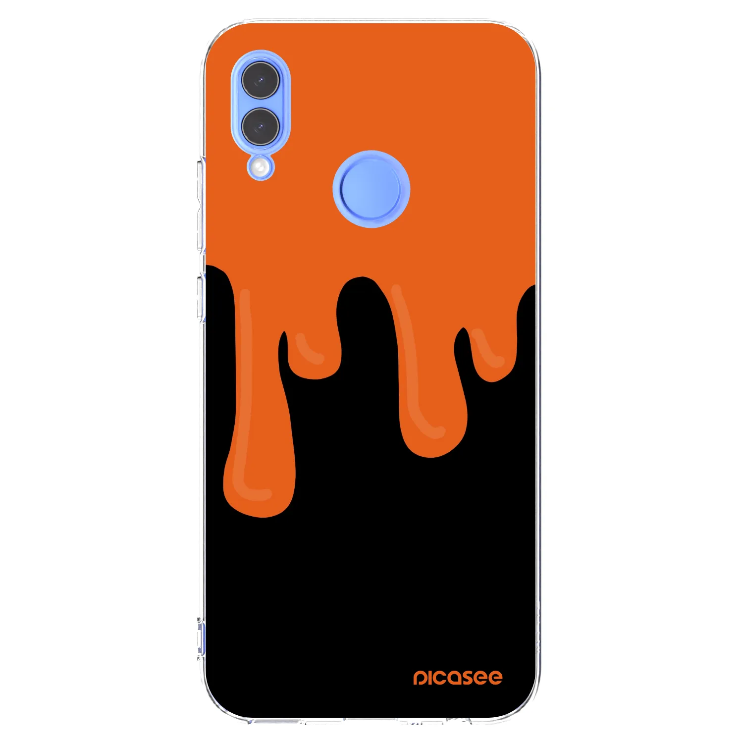 Picasee Huawei P Smart 2019 Hülle - Transparentes Silikon - Orange spooky