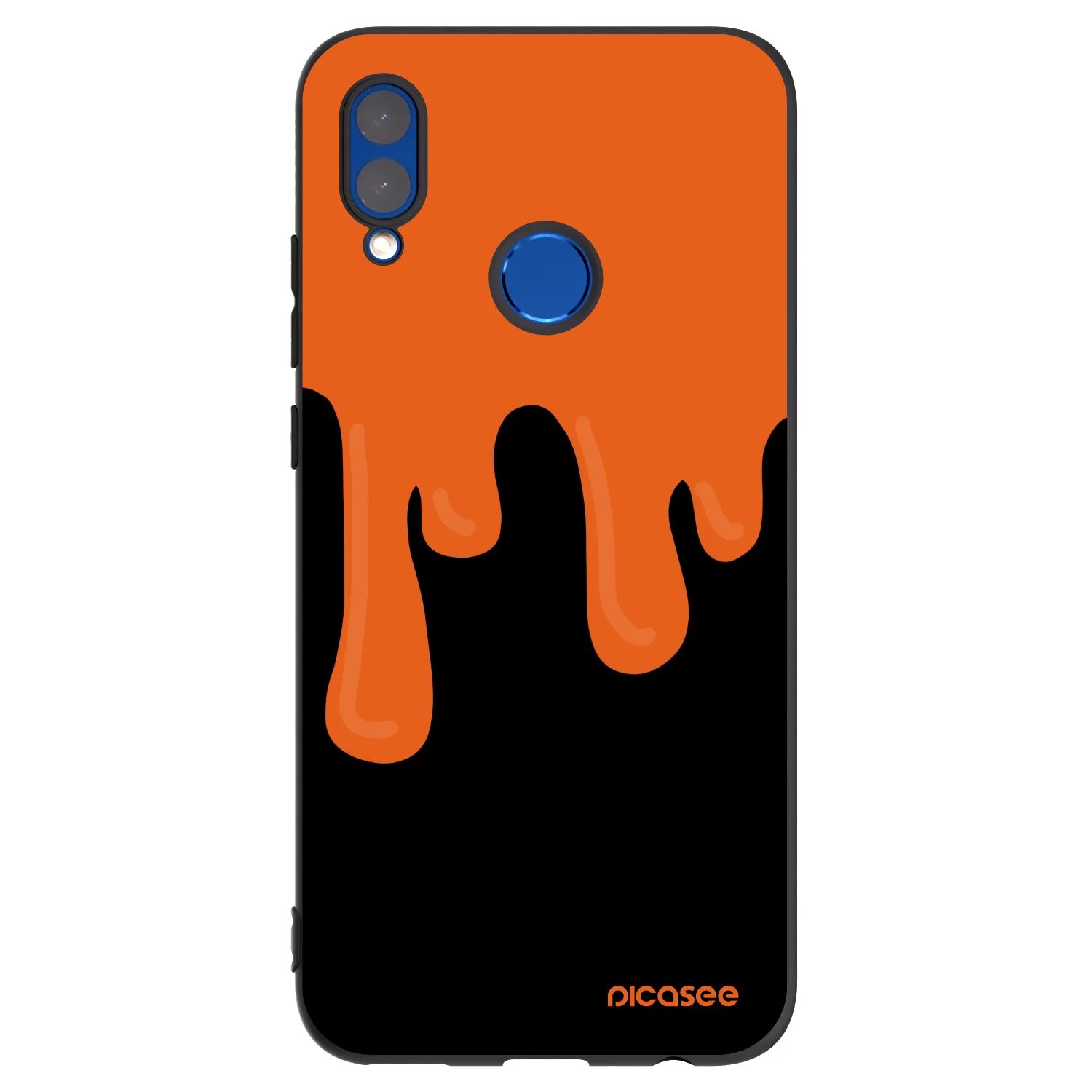 Picasee Honor 10 Lite Hülle - Schwarzes Silikon - Orange spooky