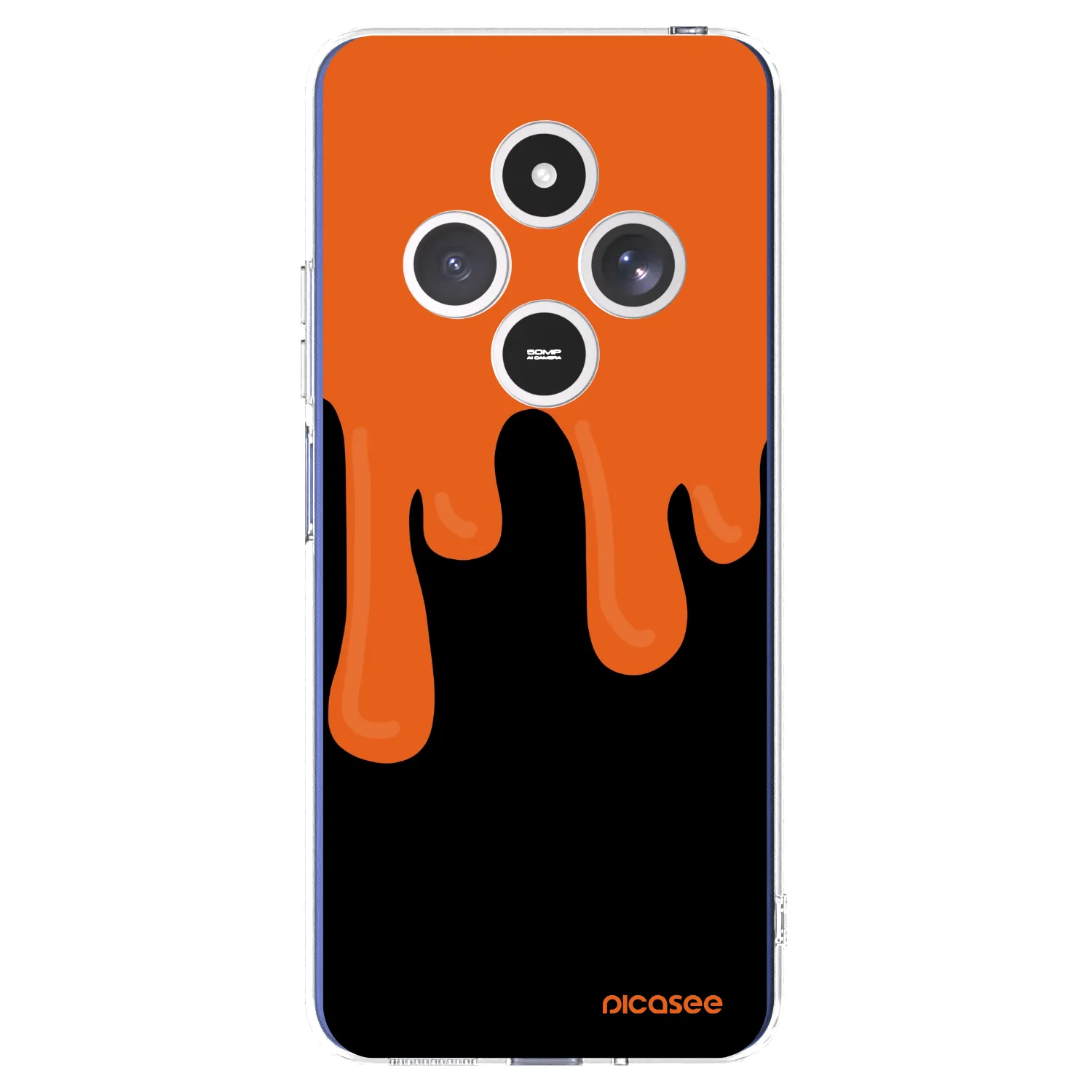 Picasee Xiaomi Redmi 14C Hülle - Transparentes Silikon - Orange spooky
