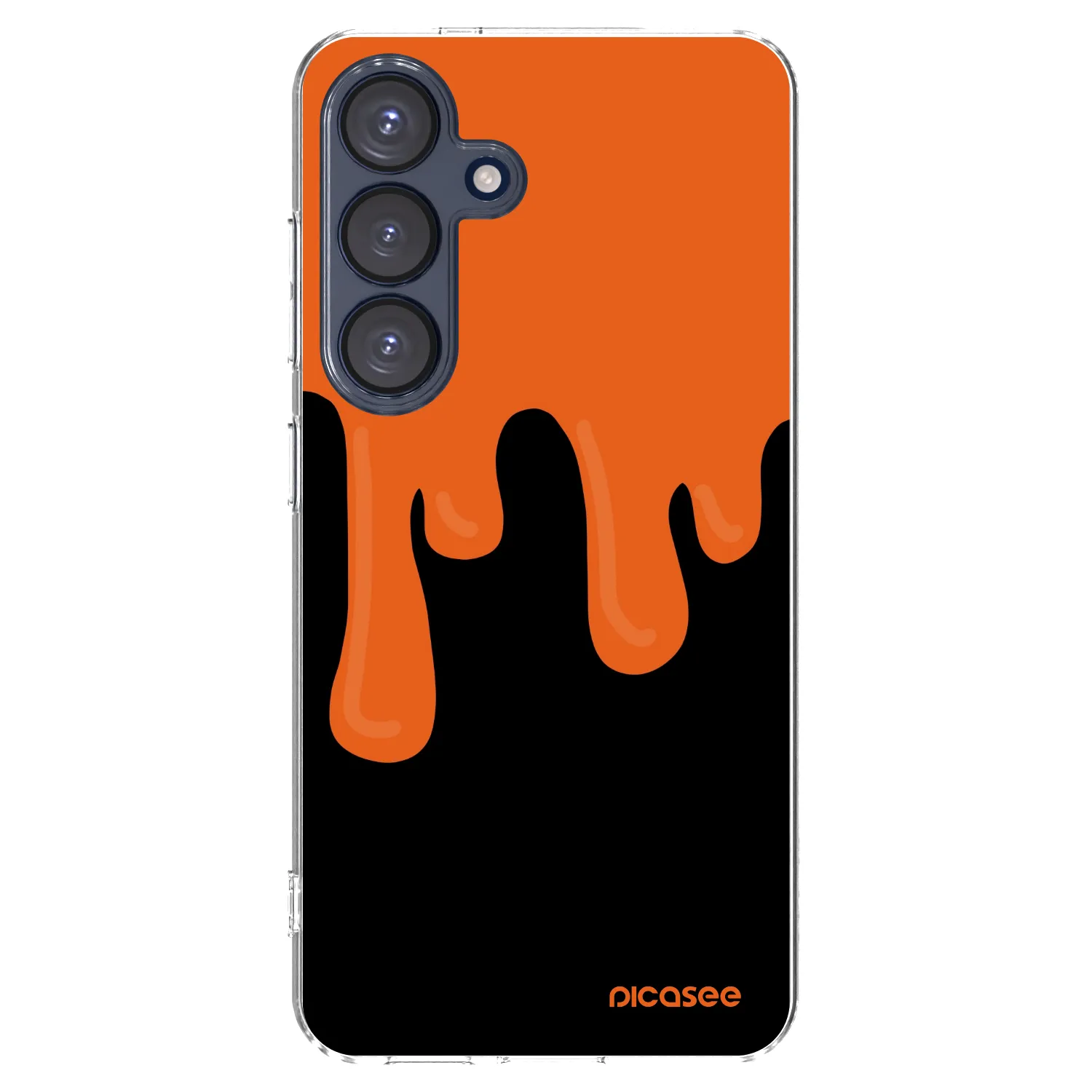 Picasee Samsung Galaxy S25 5G Hülle - Transparentes Silikon - Orange spooky