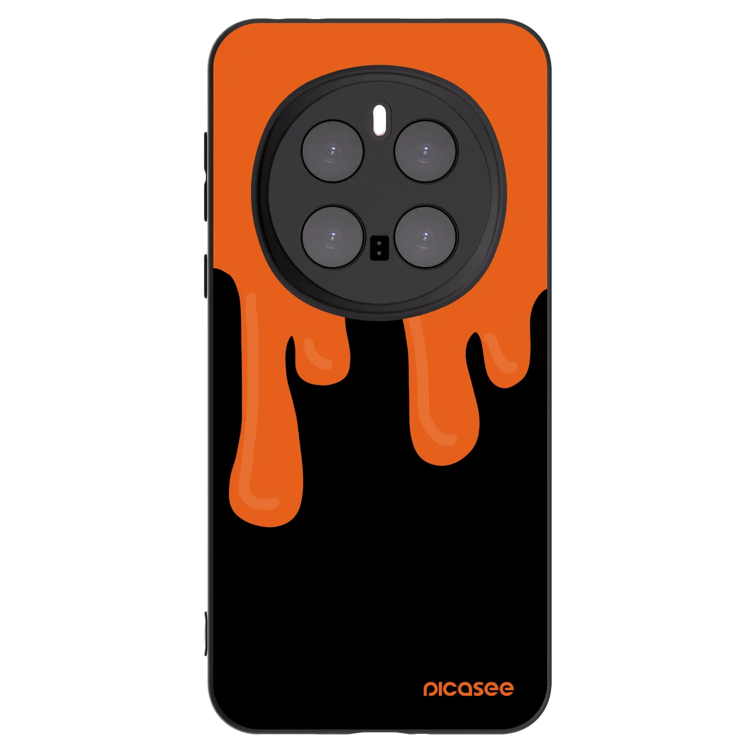 Picasee Honor Magic7 Pro 5G Hülle - Schwarzes Silikon - Orange spooky