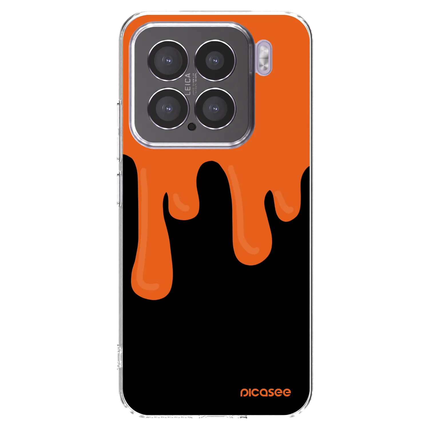 Picasee Xiaomi 15 Hülle - Transparentes Silikon - Orange spooky