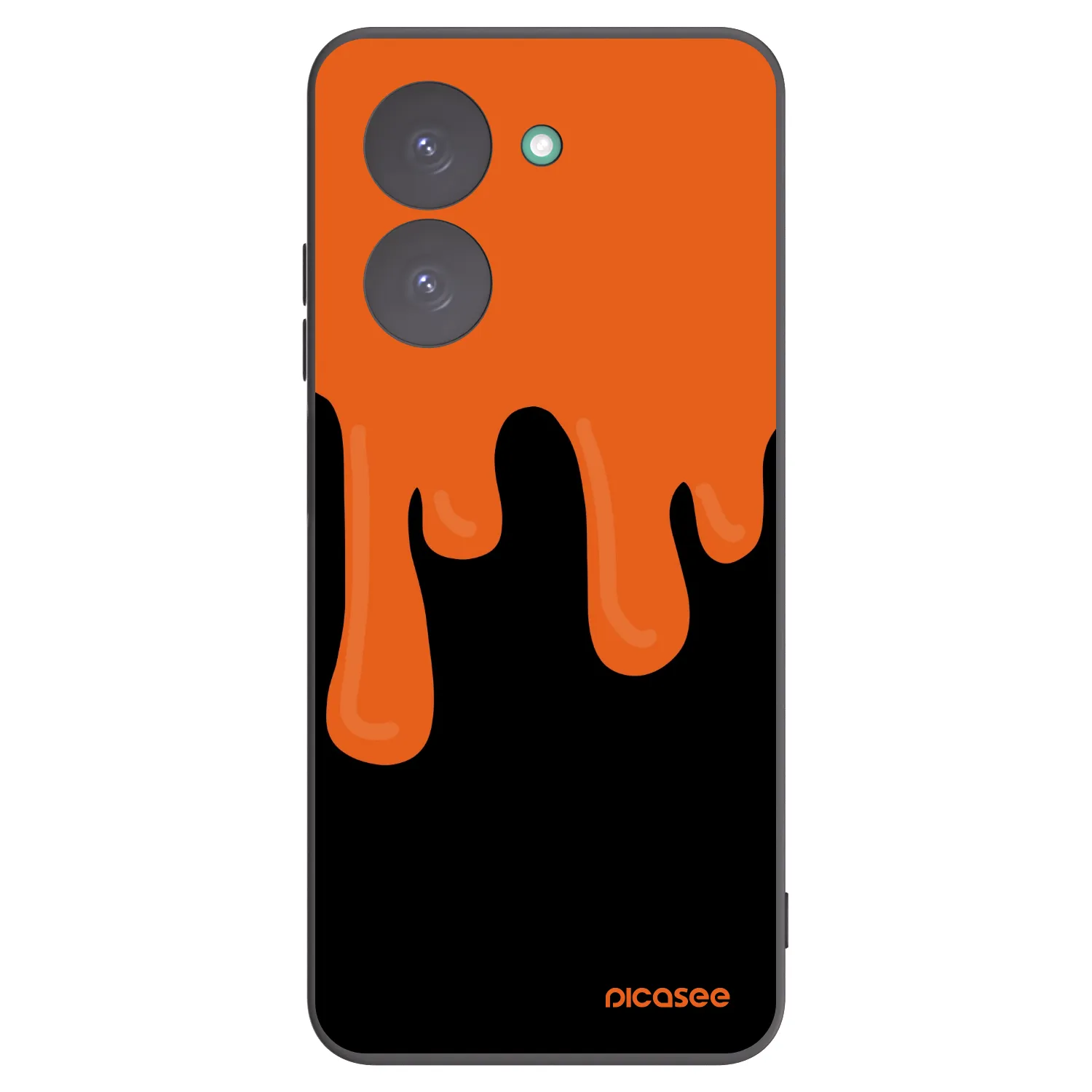 Picasee Xiaomi Redmi A5 Hülle - Schwarzes Silikon - Orange spooky