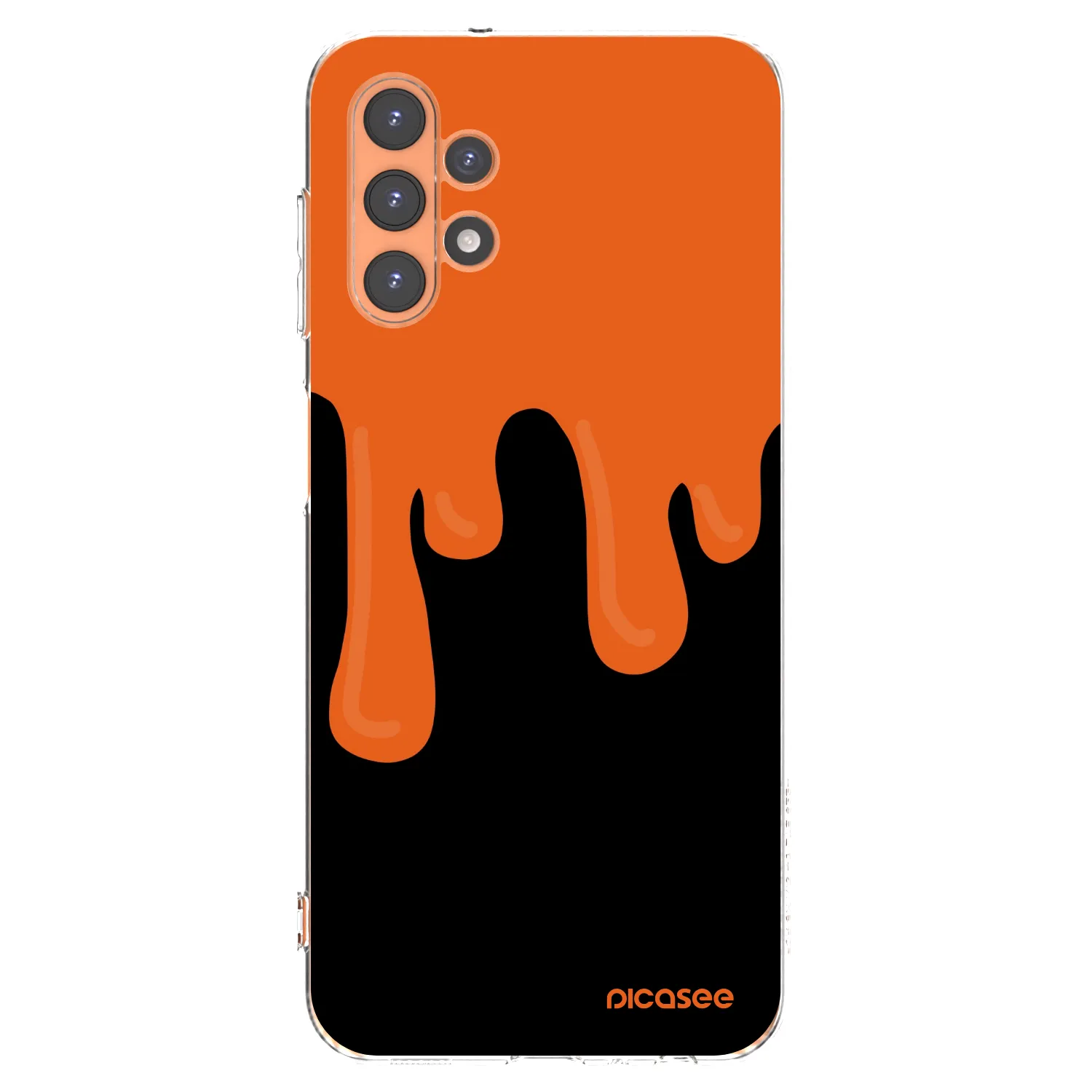 Picasee Samsung Galaxy A13 5G Hülle - Transparentes Silikon - Orange spooky
