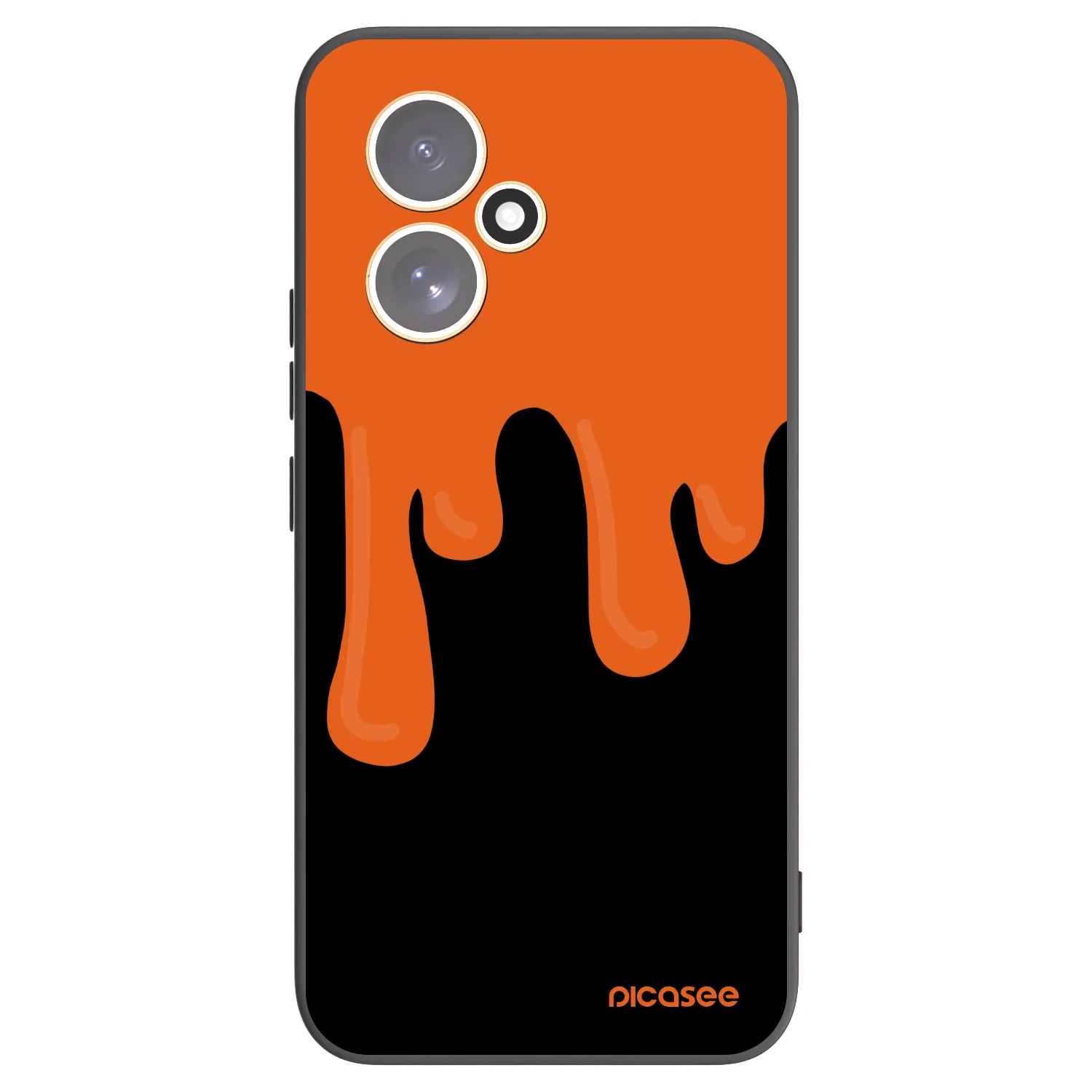 Picasee Honor 400 5G Hülle - Schwarzes Silikon - Orange spooky