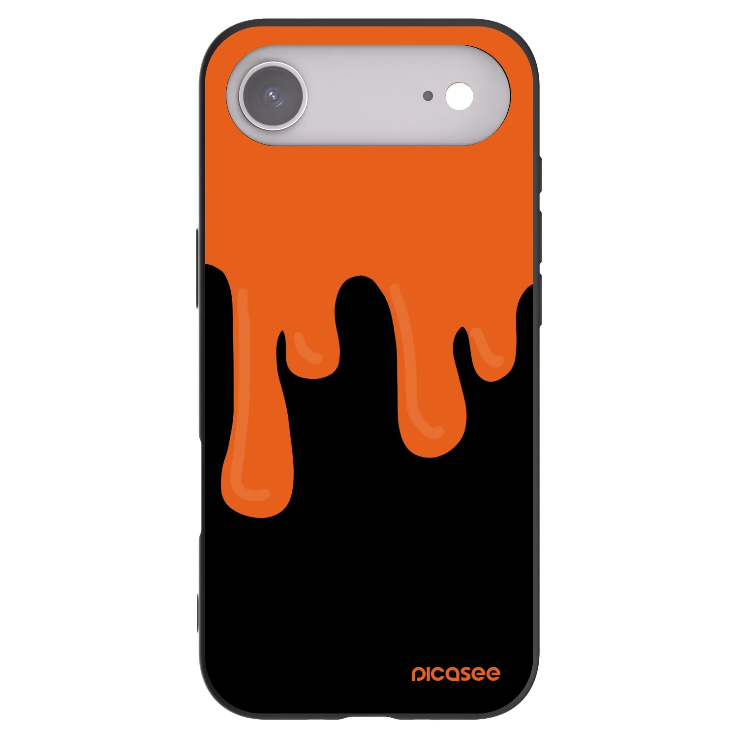 Picasee Apple iPhone Air Hülle - Schwarzes Silikon - Orange spooky