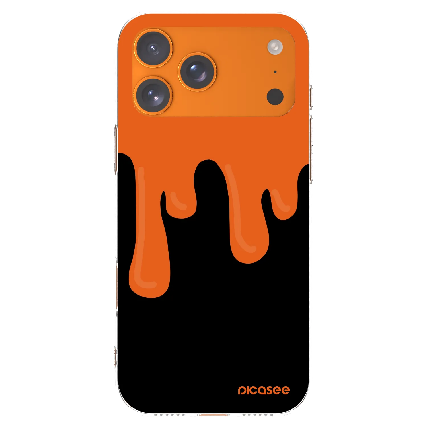 Picasee Apple iPhone 17 Pro Max Hülle - Transparentes Silikon - Orange spooky