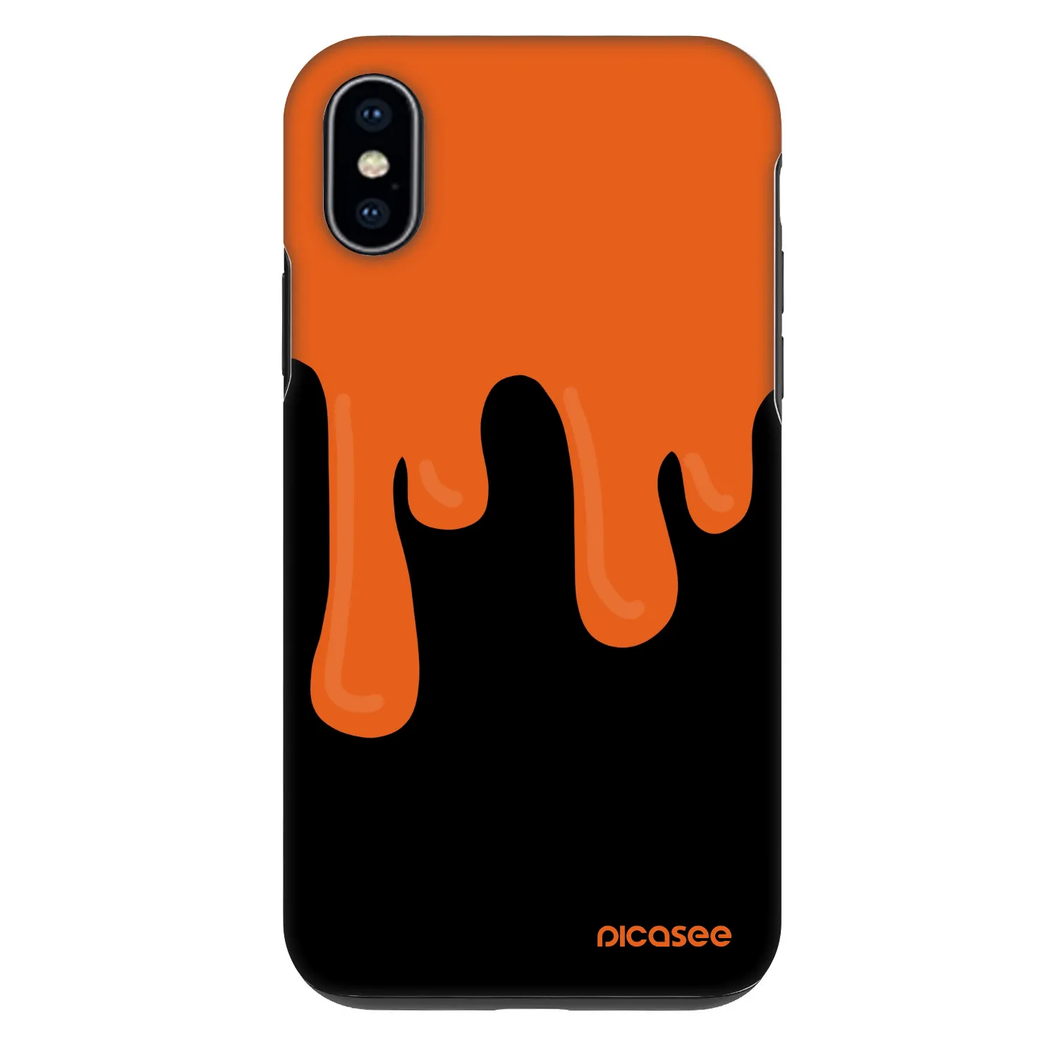 Picasee Fashion Case für Apple iPhone X/XS - Orange spooky