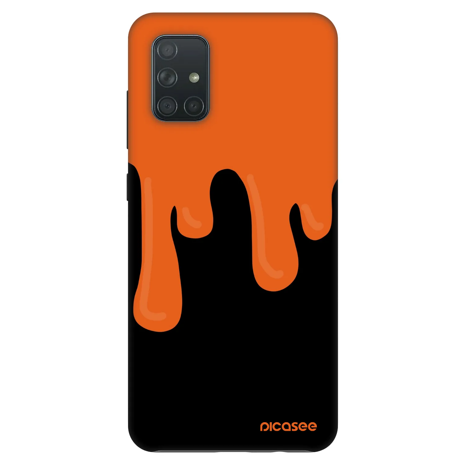 Picasee Fashion Case für Samsung Galaxy A71 A715F - Orange spooky
