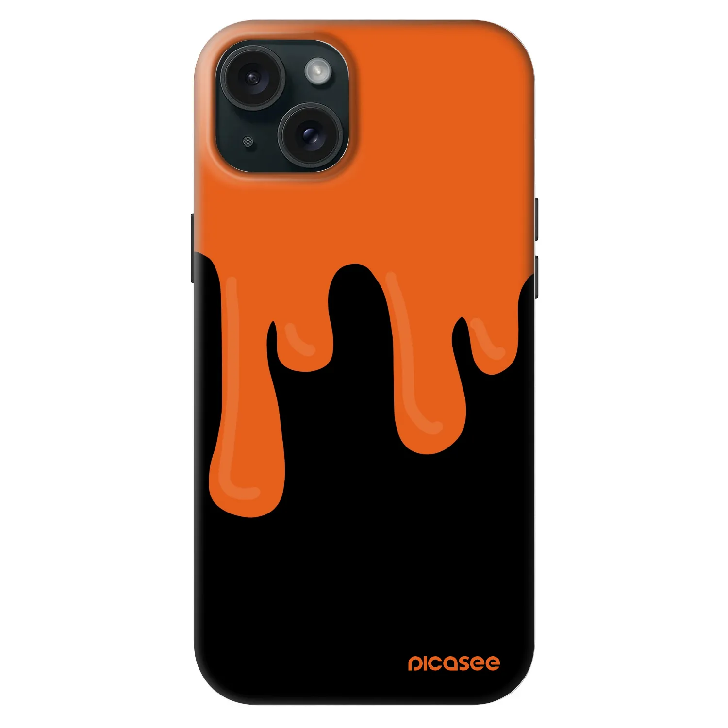 Picasee Fashion Case MagSafe für Apple iPhone 15 Plus - Orange spooky