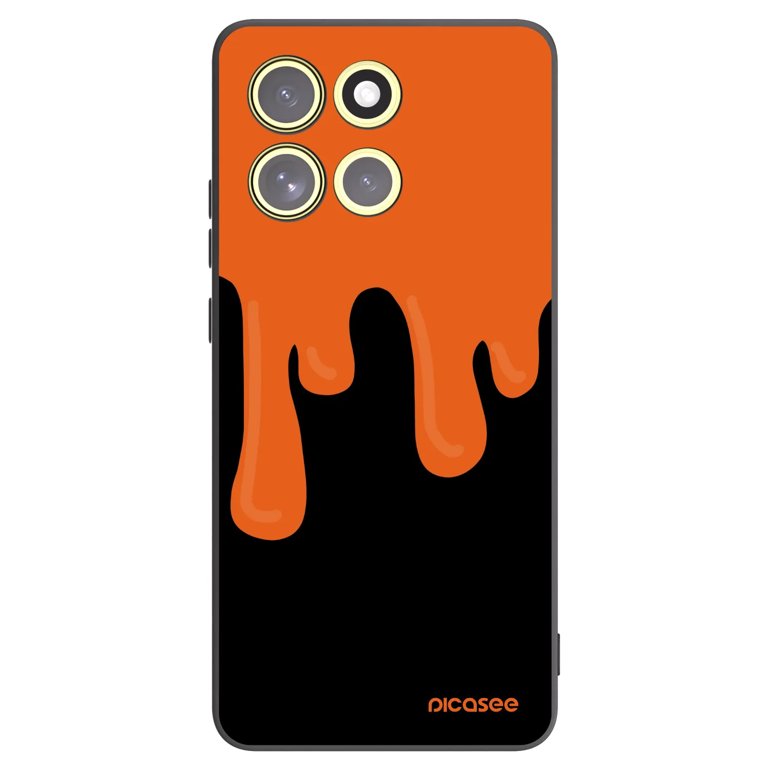 Picasee Motorola Moto G86 5G Hülle - Schwarzes Silikon - Orange spooky