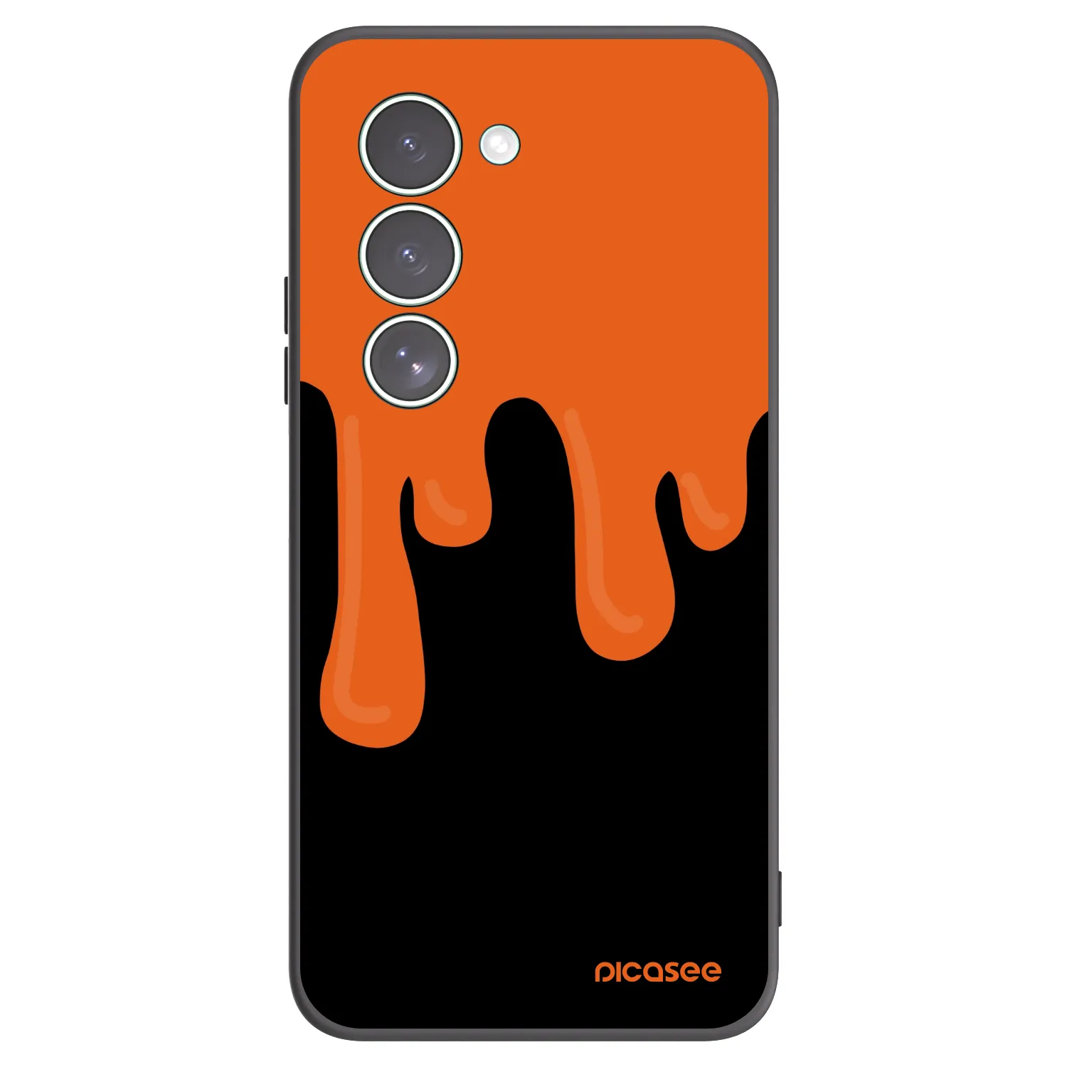 Picasee Xiaomi Redmi 15 5G Hülle - Schwarzes Silikon - Orange spooky