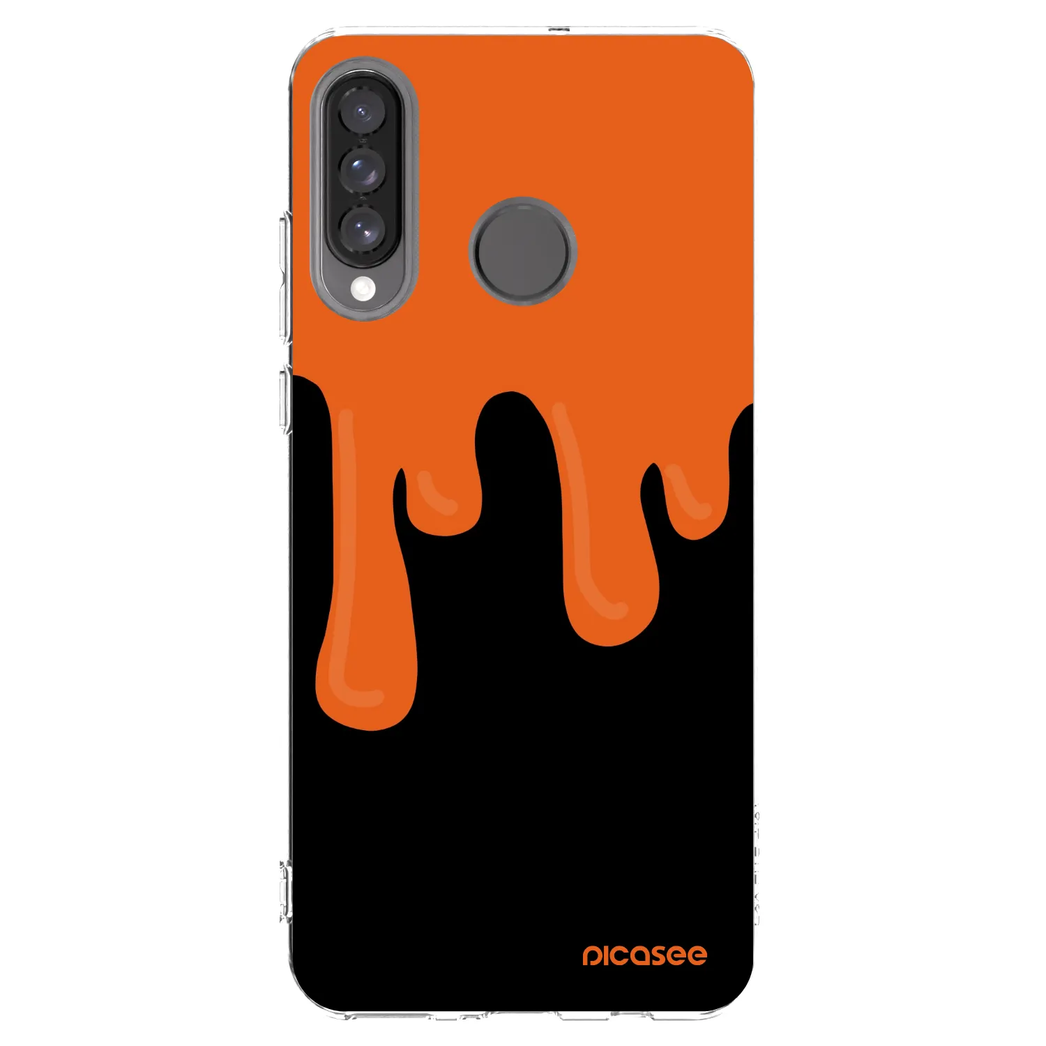 Picasee Huawei P30 Lite Hülle - Transparentes Silikon - Orange spooky