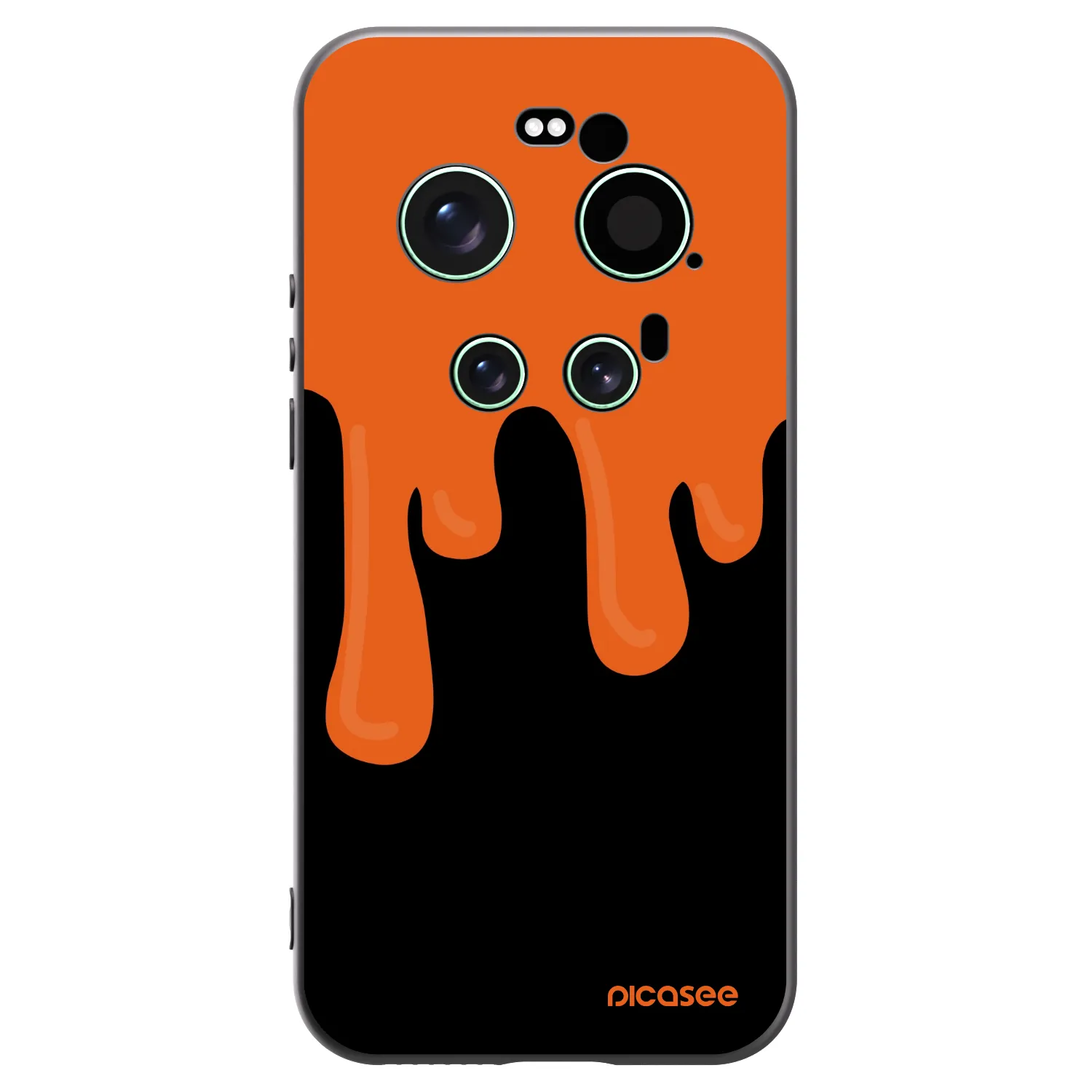 Picasee Xiaomi 17 Ultra Hülle - Schwarzes Silikon - Orange spooky