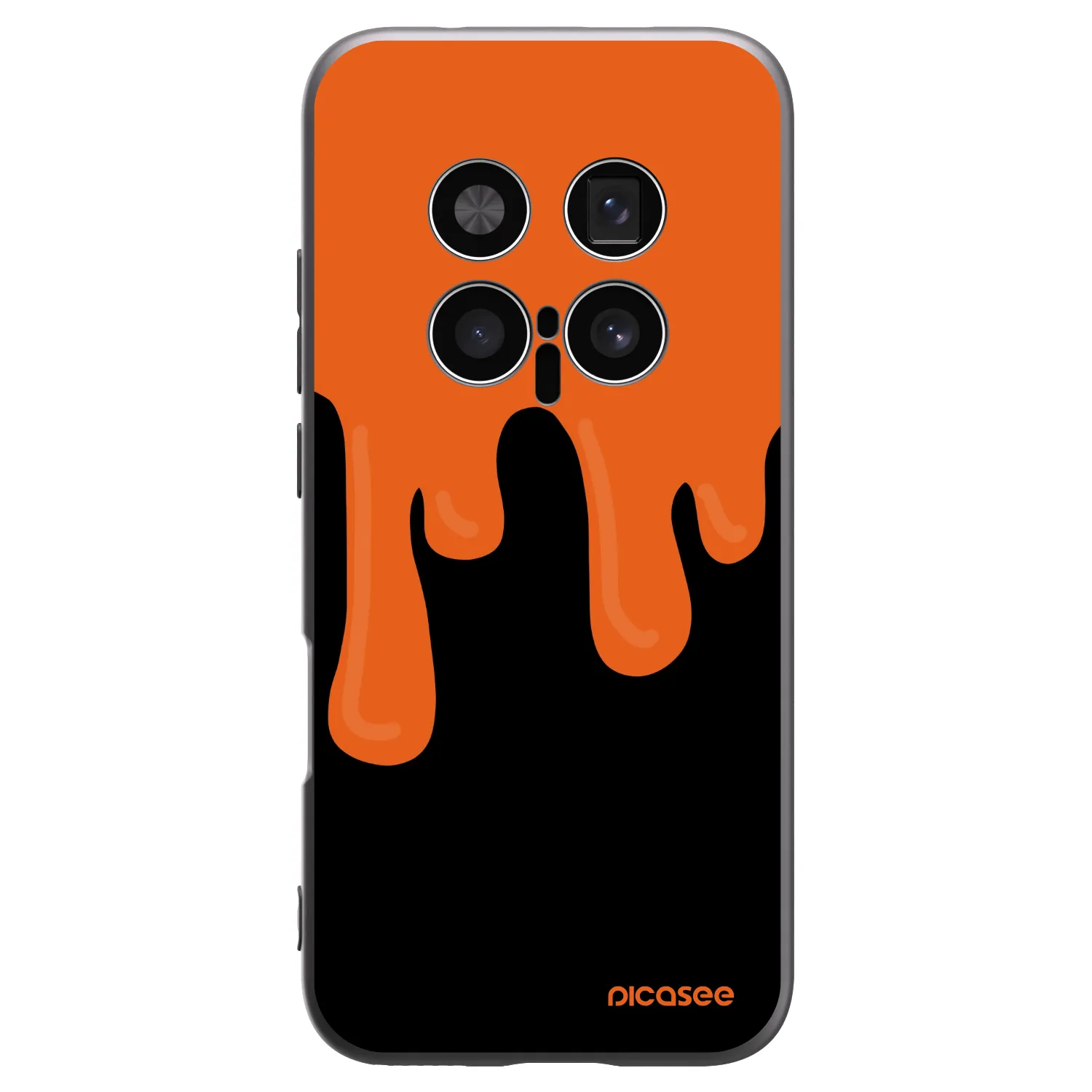 Picasee Honor Magic8 Pro 5G Hülle - Schwarzes Silikon - Orange spooky