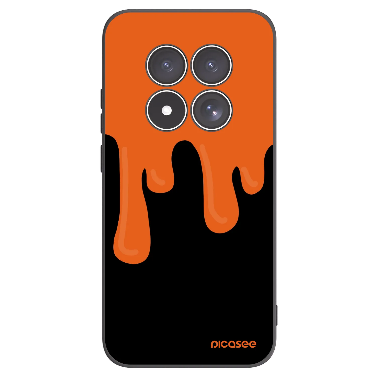 Picasee Xiaomi Redmi Note 15 Pro 5G Hülle - Schwarzes Silikon - Orange spooky