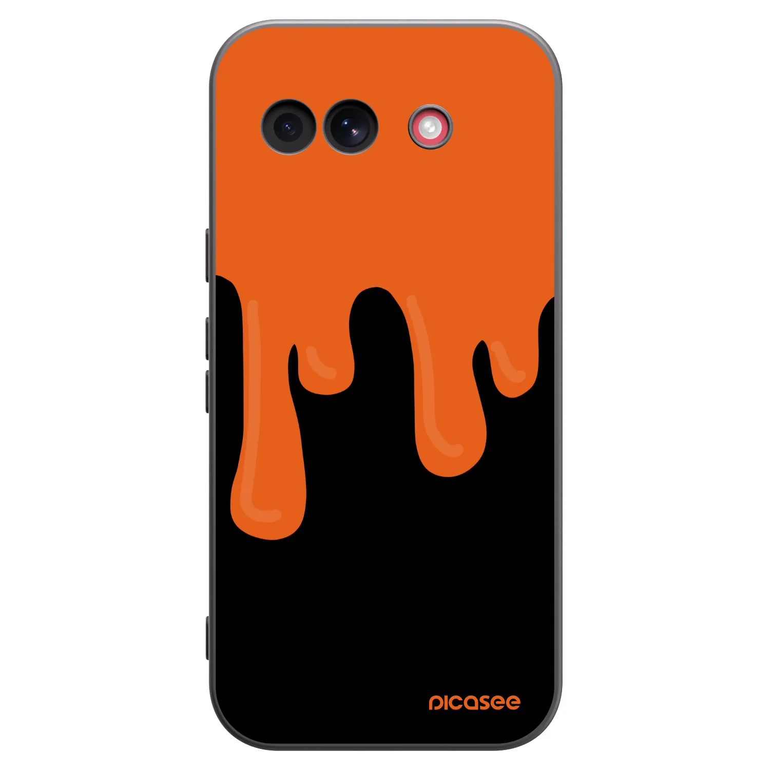 Picasee Google Pixel 10a Hülle - Schwarzes Silikon - Orange spooky