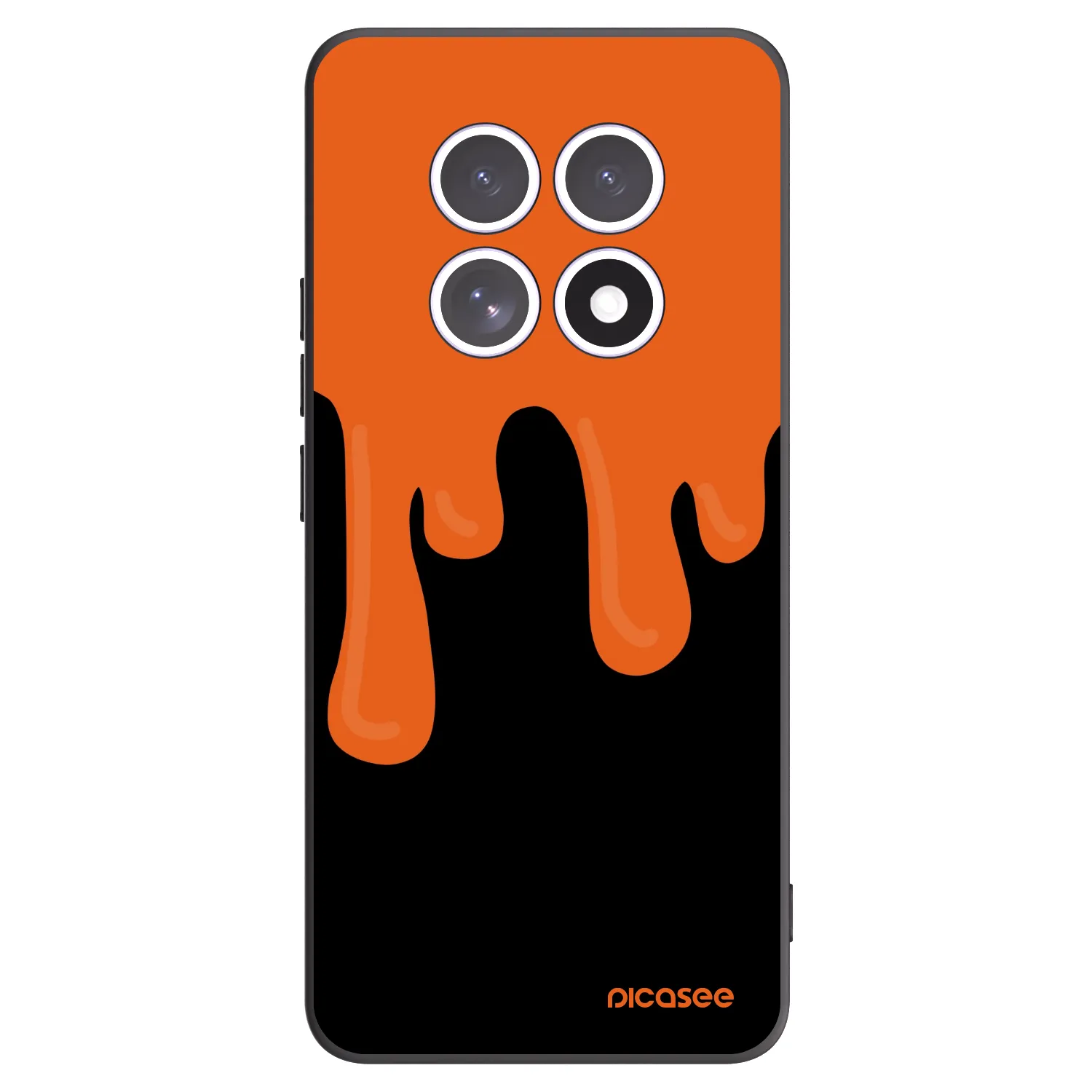 Picasee Xiaomi Redmi Note 15 5G Hülle - Schwarzes Silikon - Orange spooky