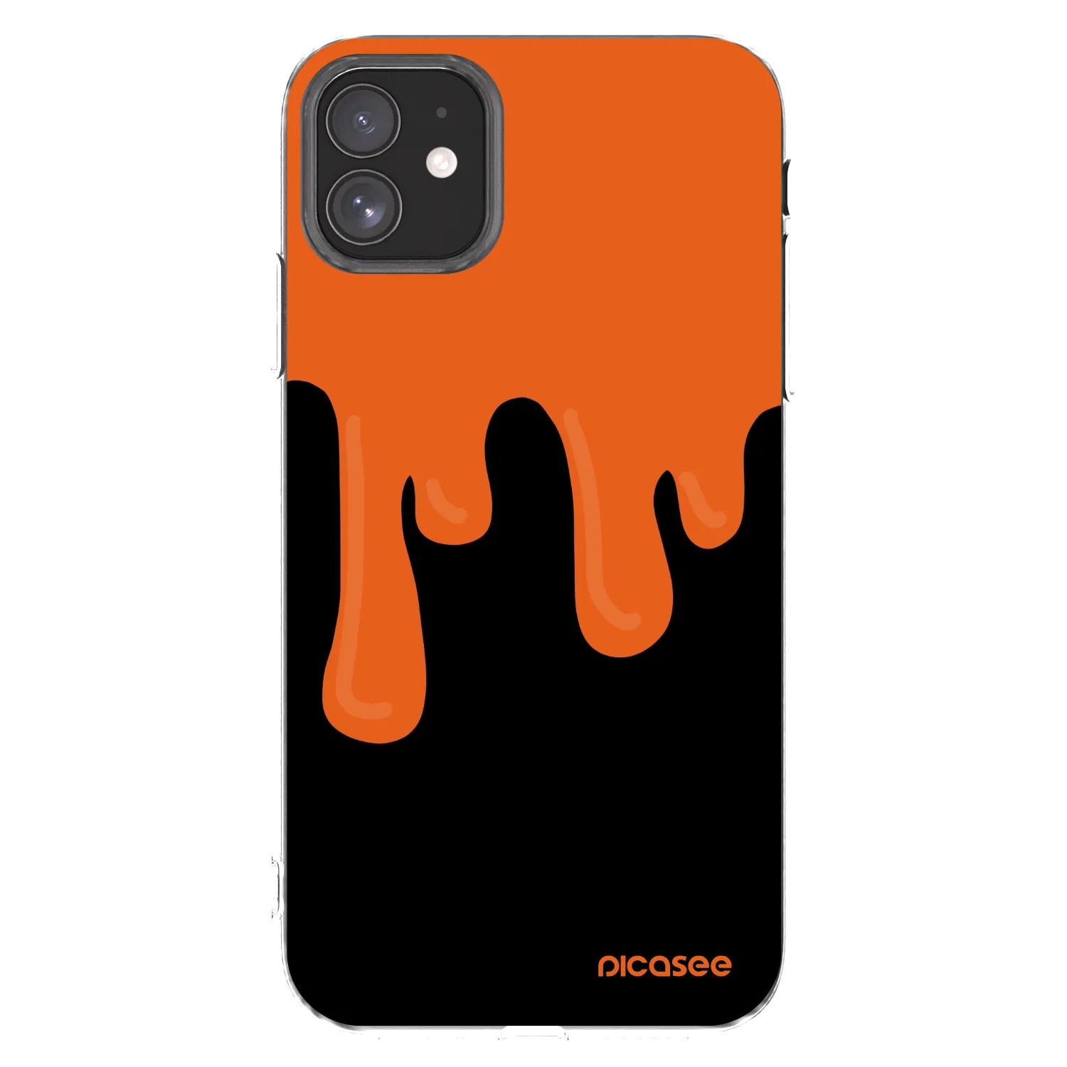 Picasee Apple iPhone 11 Hülle - Transparentes Silikon - Orange spooky