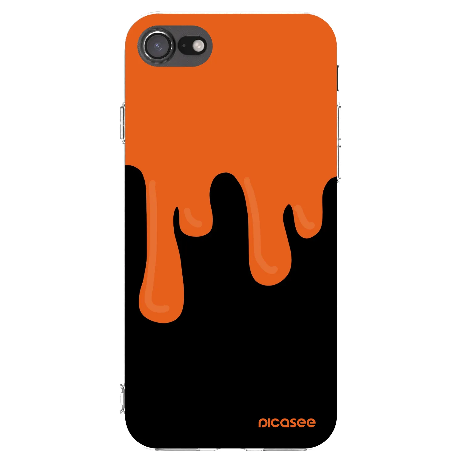 Picasee Apple iPhone 8 Hülle - Transparentes Silikon - Orange spooky