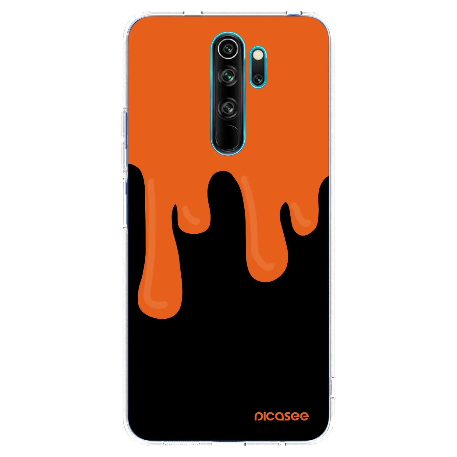 Picasee Xiaomi Redmi Note 8 Pro Hülle - Transparentes Silikon - Orange spooky