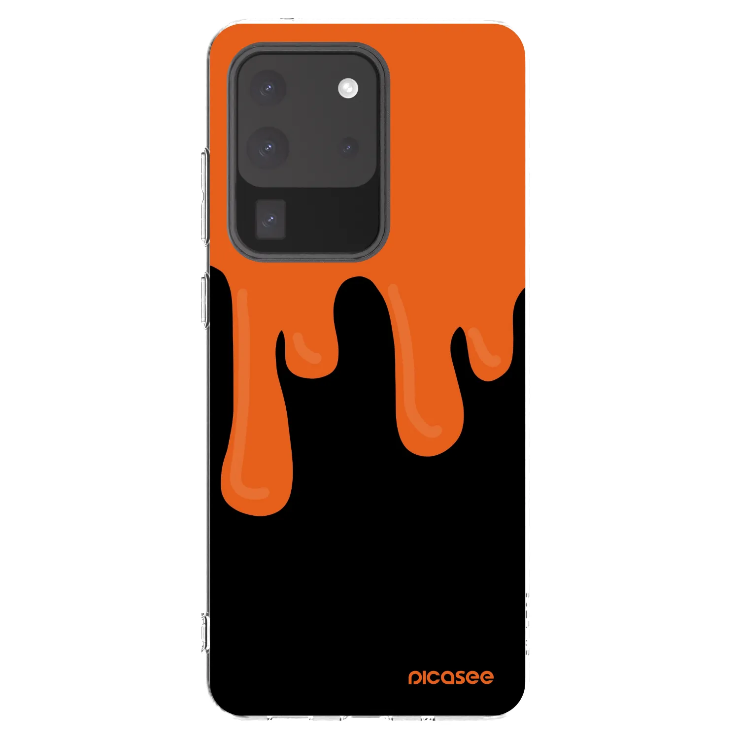 Picasee Samsung Galaxy S20 Ultra 5G G988F Hülle - Transparentes Silikon - Orange spooky