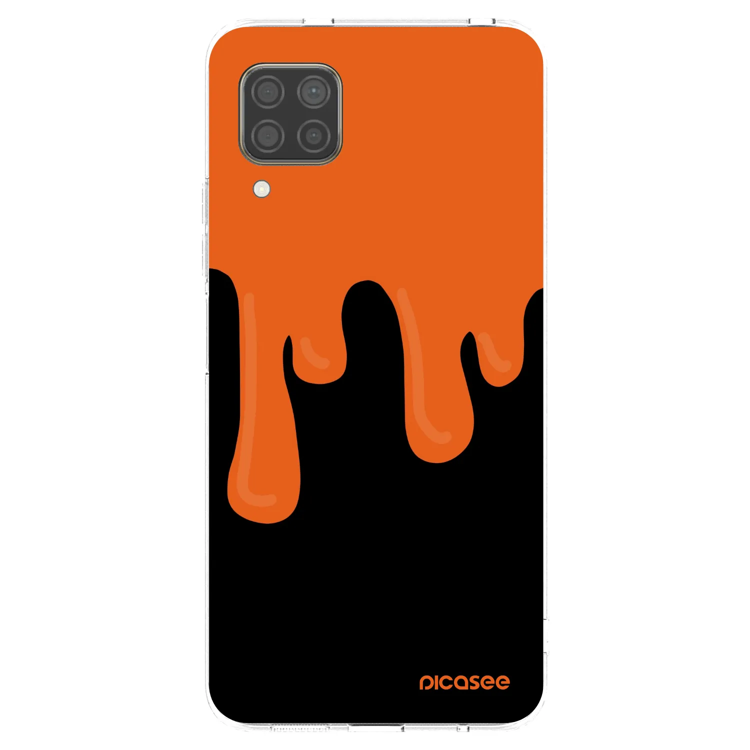 Picasee Huawei P40 Lite Hülle - Transparentes Silikon - Orange spooky