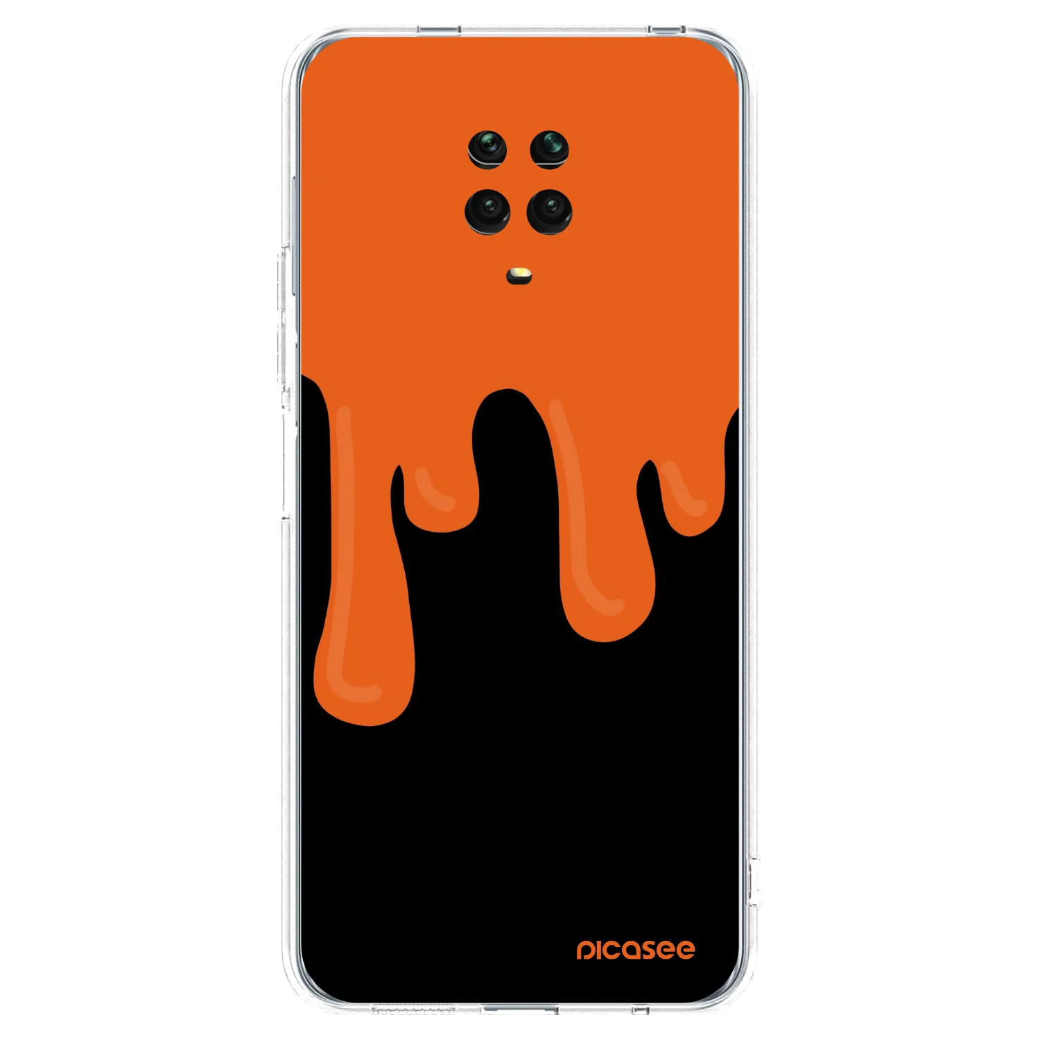 Picasee Xiaomi Redmi Note 9 Pro Hülle - Transparentes Silikon - Orange spooky
