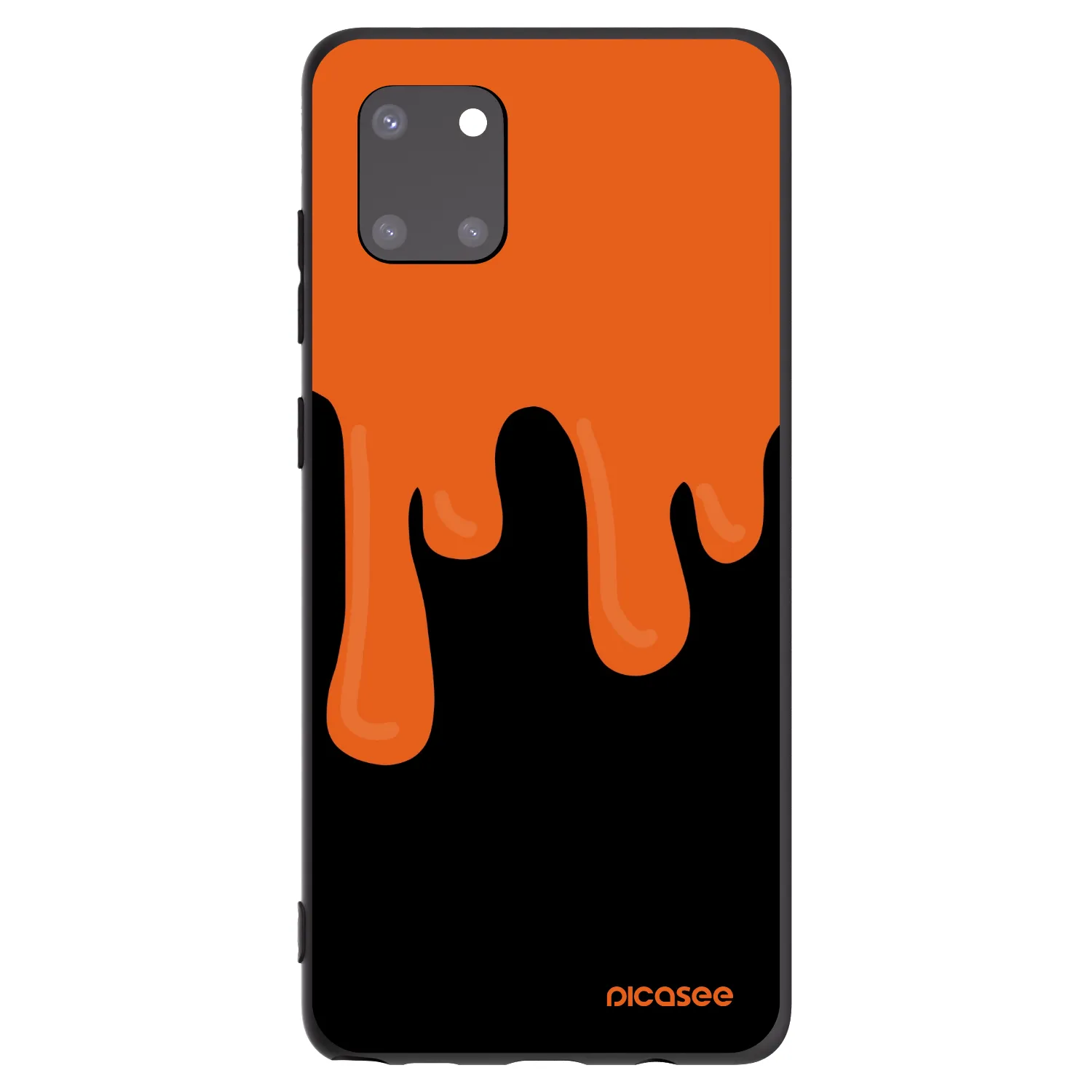 Picasee Samsung Galaxy Note 10 Lite N770F Hülle - Schwarzes Silikon - Orange spooky