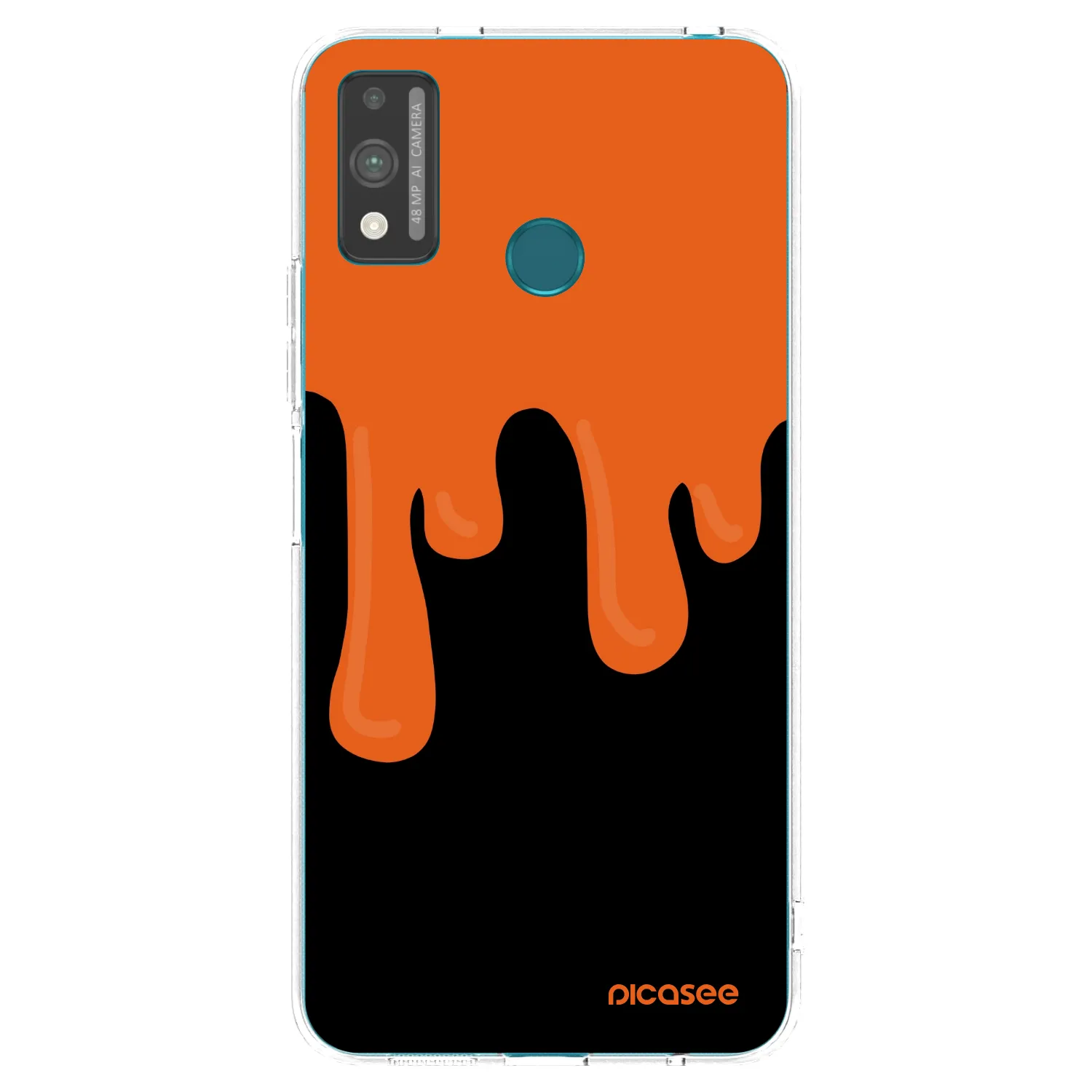 Picasee Honor 9X Lite Hülle - Transparentes Silikon - Orange spooky