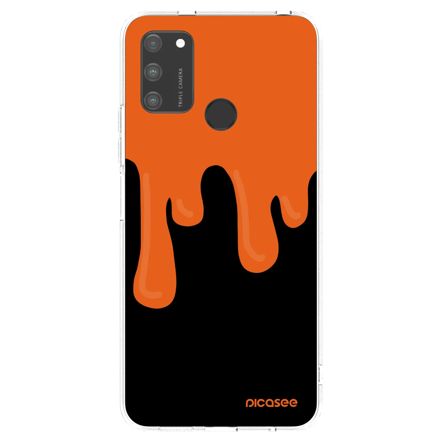 Picasee Honor 9A Hülle - Transparentes Silikon - Orange spooky