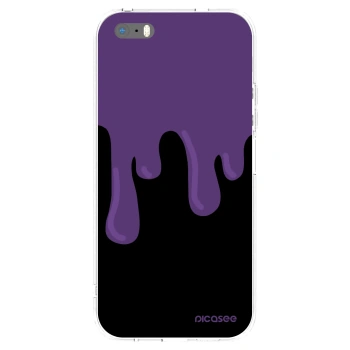 Apple iPhone 5/5S/SE Hülle - Transparentes Silikon - Purple spooky