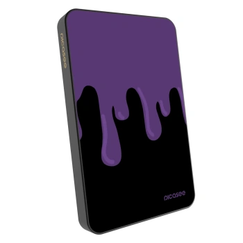 Powerbank mit MagSafe 5 000 mAh Grau - Purple spooky