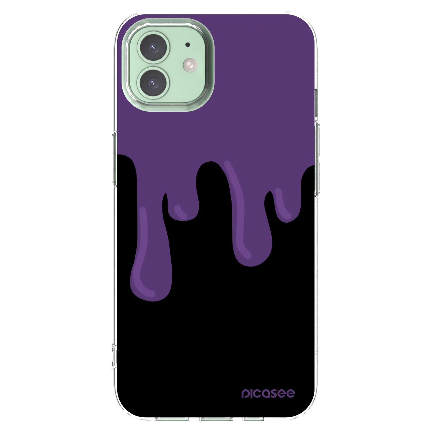 Picasee Apple iPhone 12 Pro Hülle - Transparentes Silikon - Purple spooky