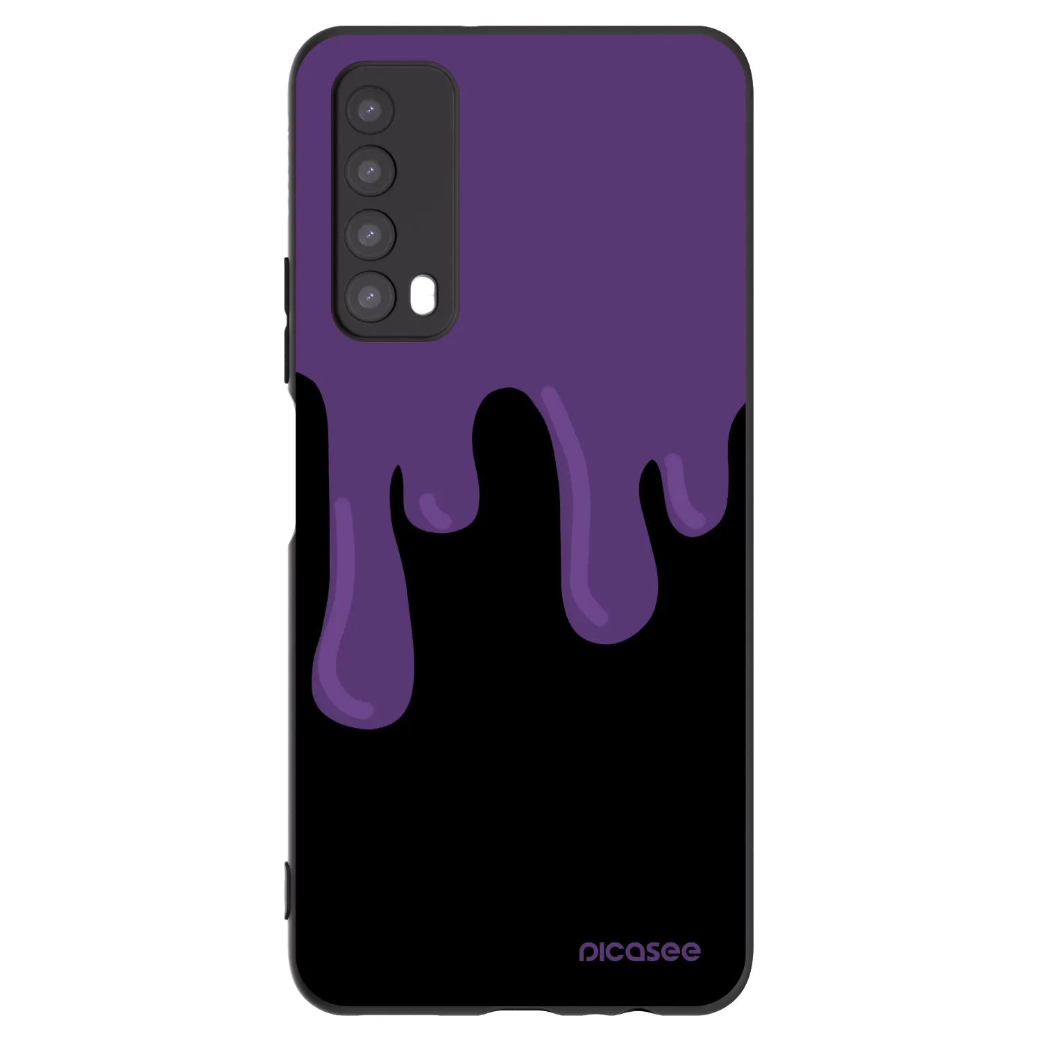Picasee Huawei P Smart 2021 Hülle - Schwarzes Silikon - Purple spooky