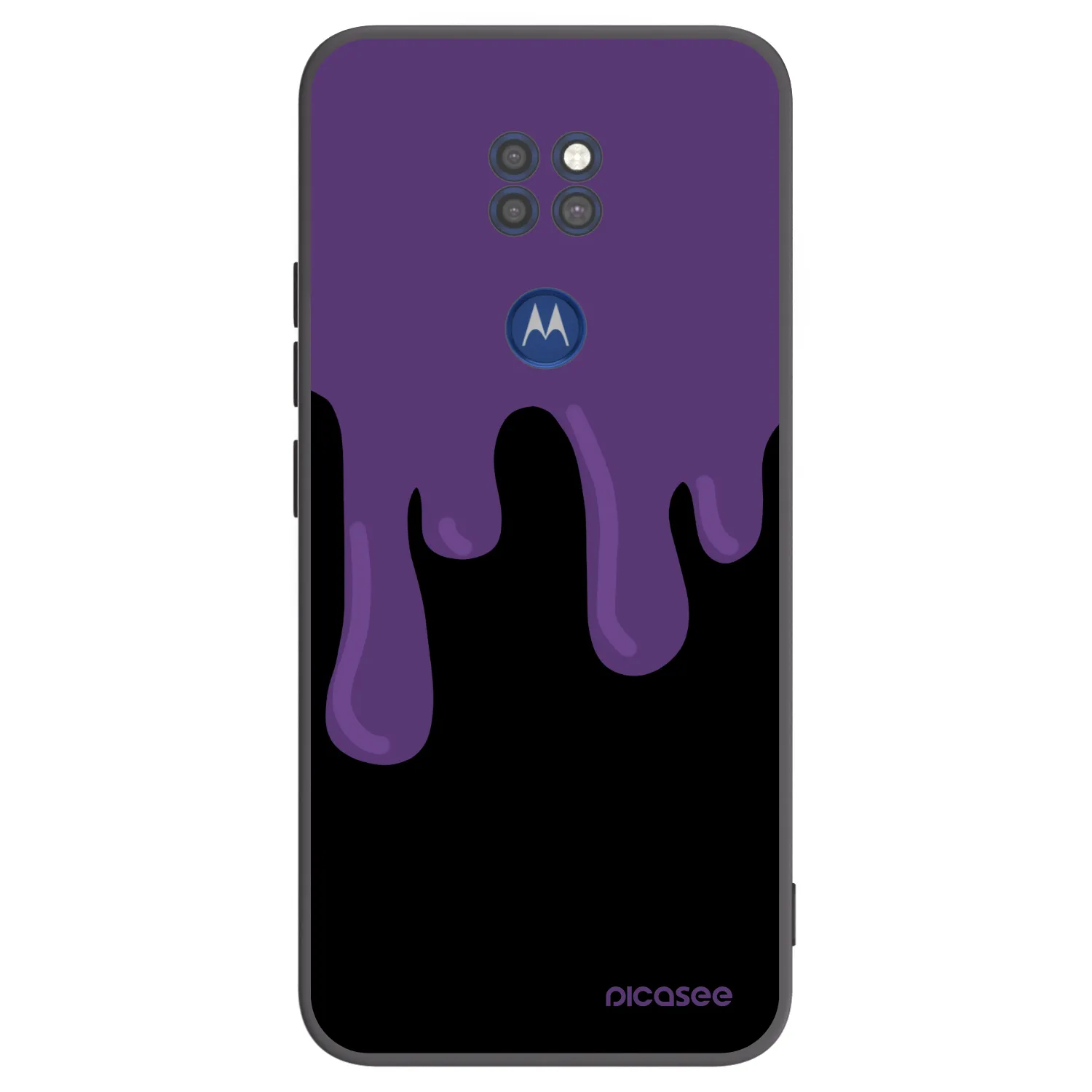 Picasee Motorola Moto G9 Play Hülle - Schwarzes Silikon - Purple spooky