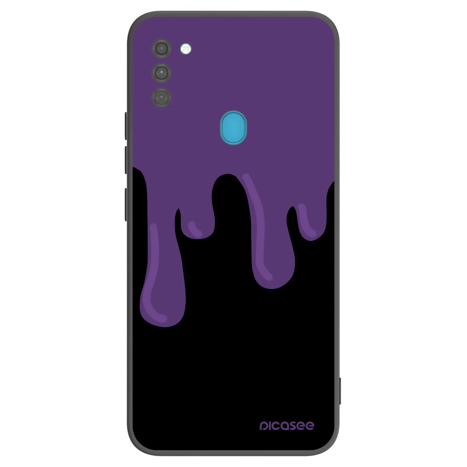 Picasee Samsung Galaxy M11 Hülle - Schwarzes Silikon - Purple spooky